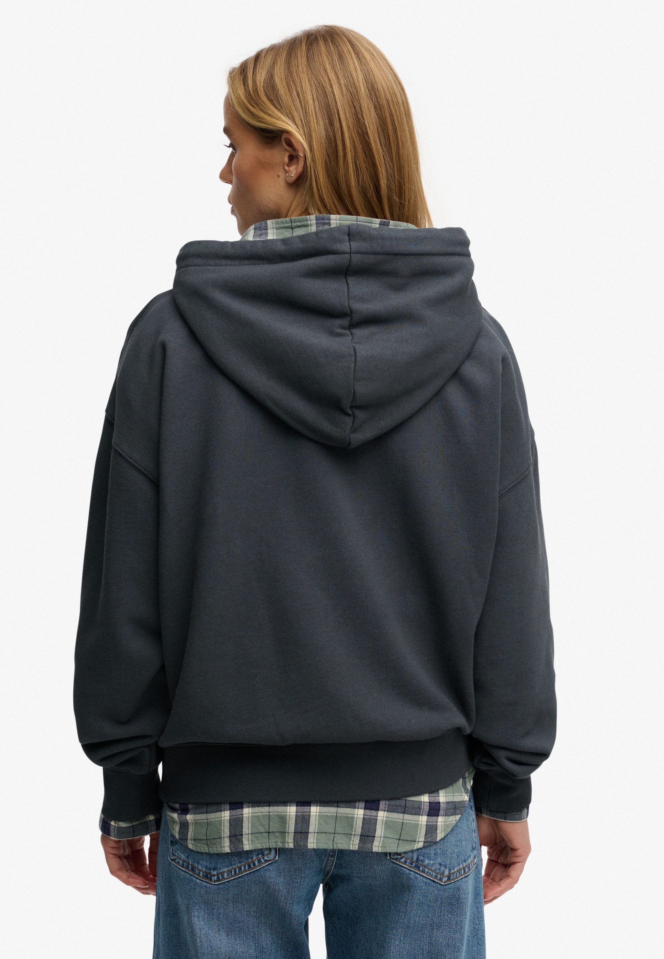 Superdry Kapuzensweatshirt »Luxe Casual Emb Relaxed Hood«, Baumwolle, oversize
