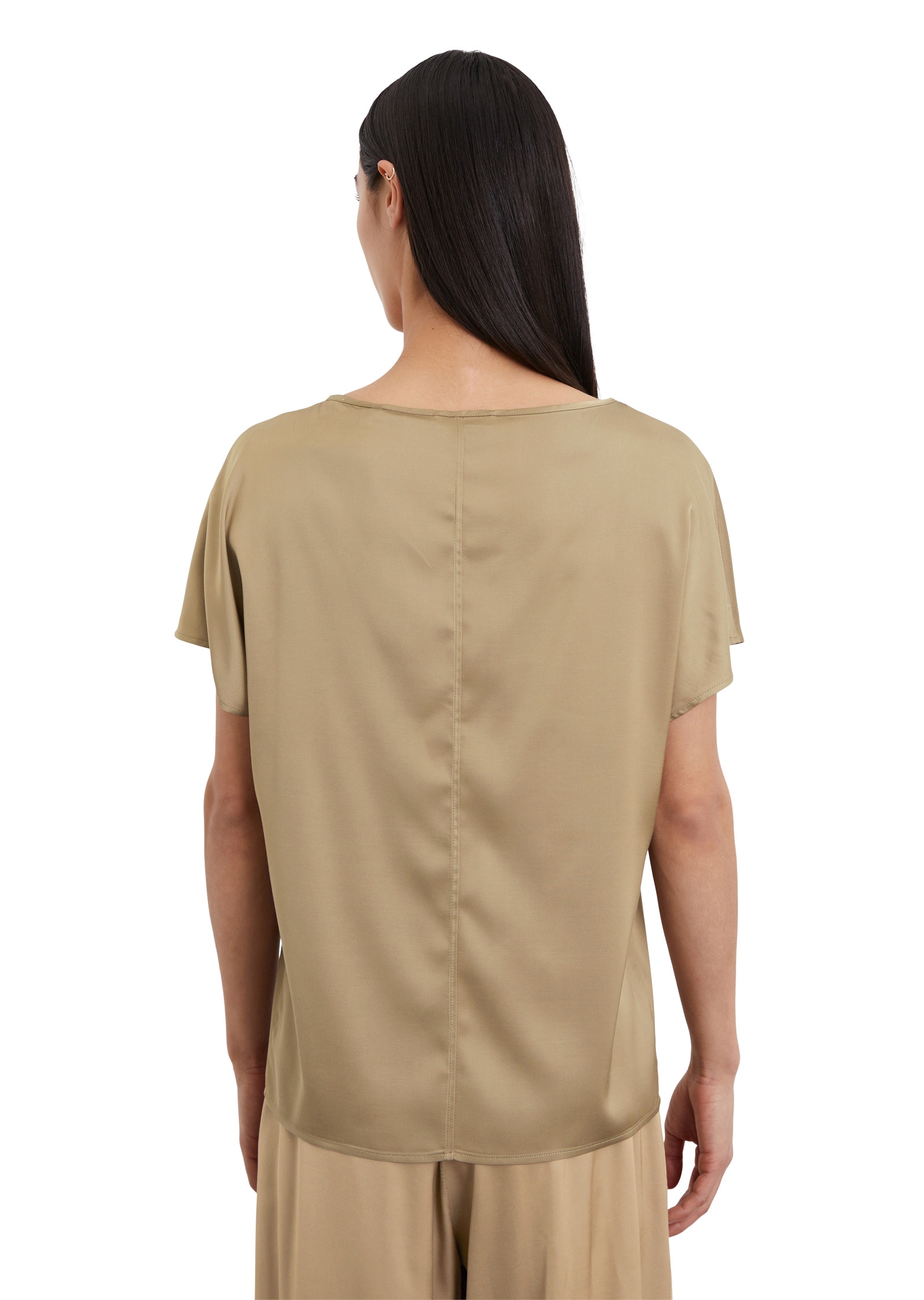 Marc O'Polo Kurzarmbluse »aus Viskose-Satin-Stretch«