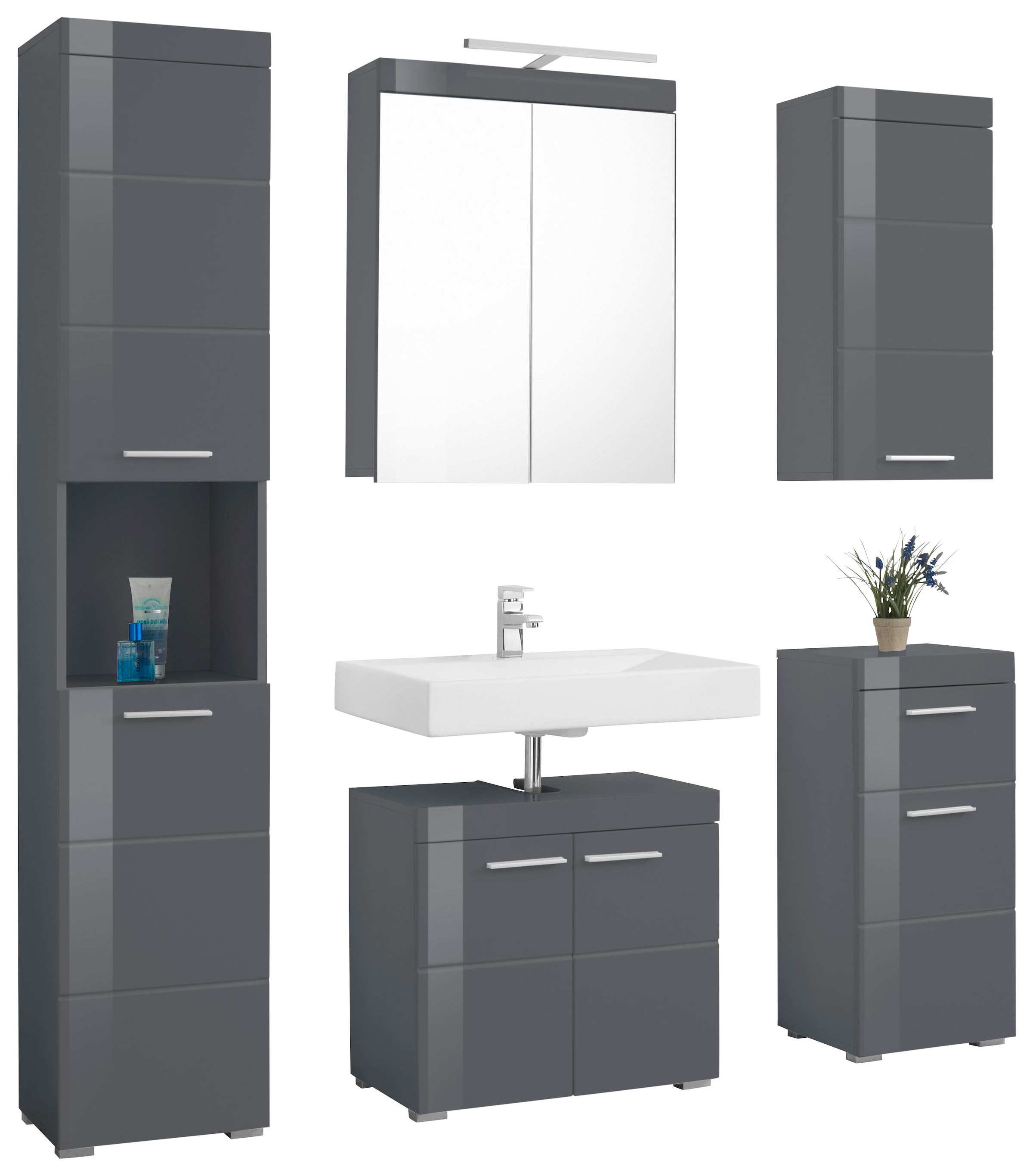 welltime Badmöbel-Set "Avena" Set, 5 Stk. tlg. günstig online kaufen