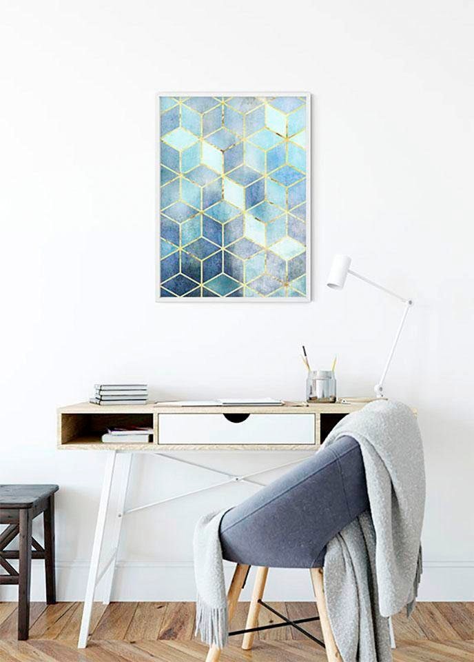 Komar Bild »Mosaik Azzuro«, Abstrakt, (1 St.), Wandbild zur Dekoration - ohne Rahmen