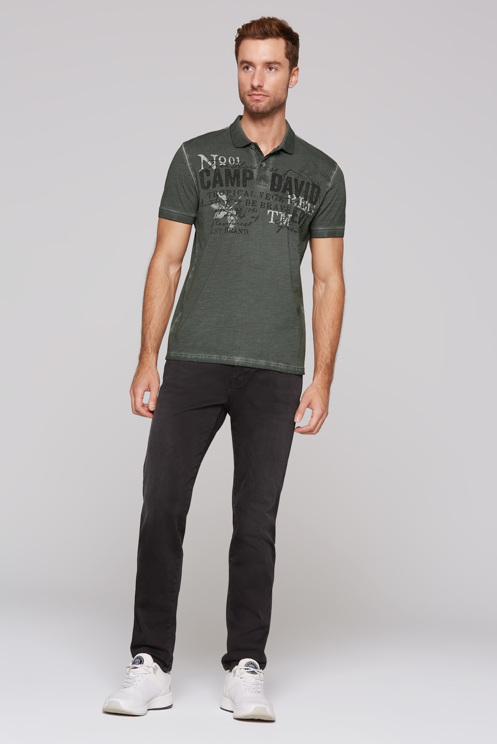 CAMP DAVID Poloshirt, aus Baumwolle