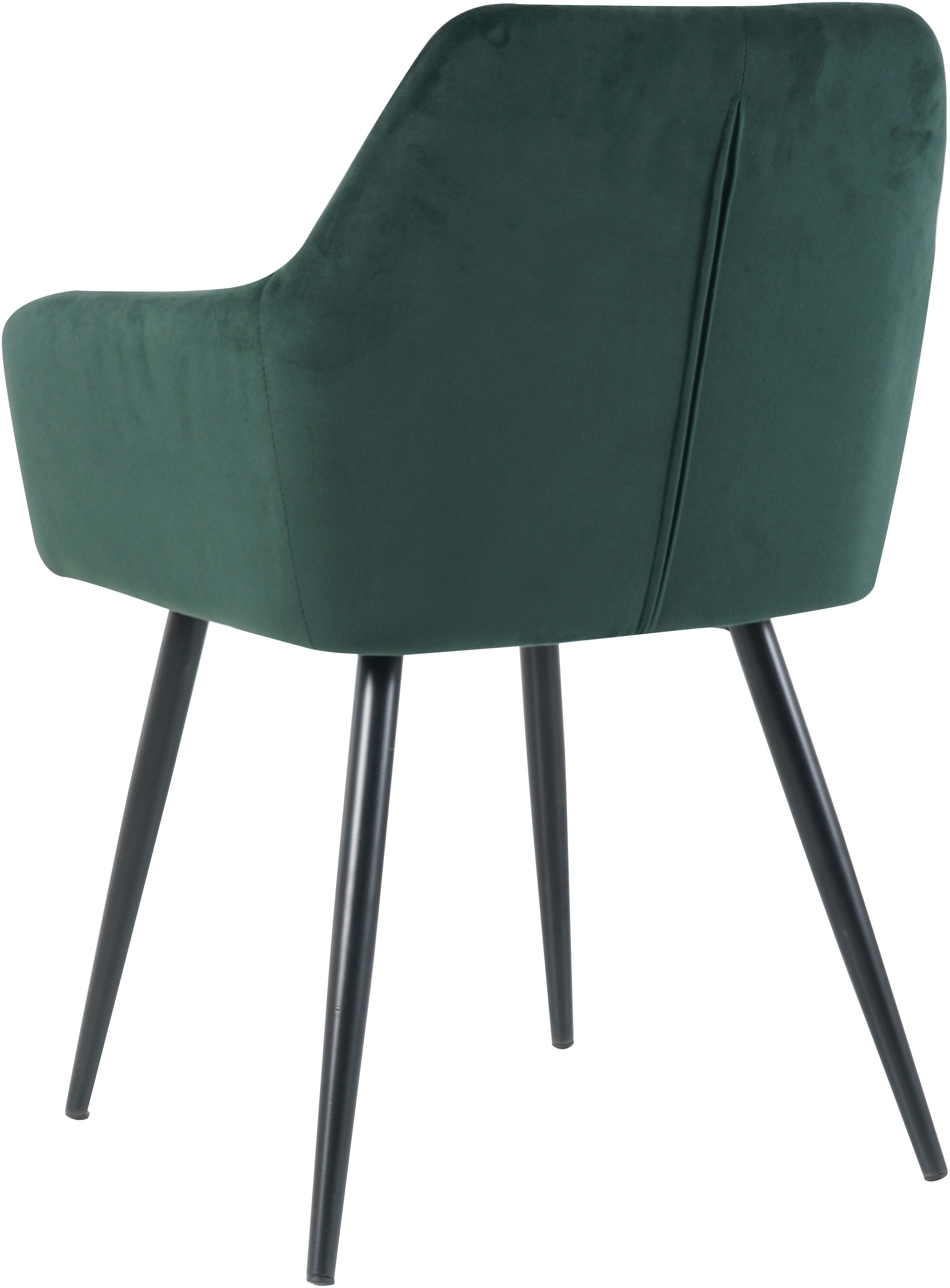 INOSIGN 4-Fußstuhl, (Set), 2 St., Samt, mit Quadratsteppung innen