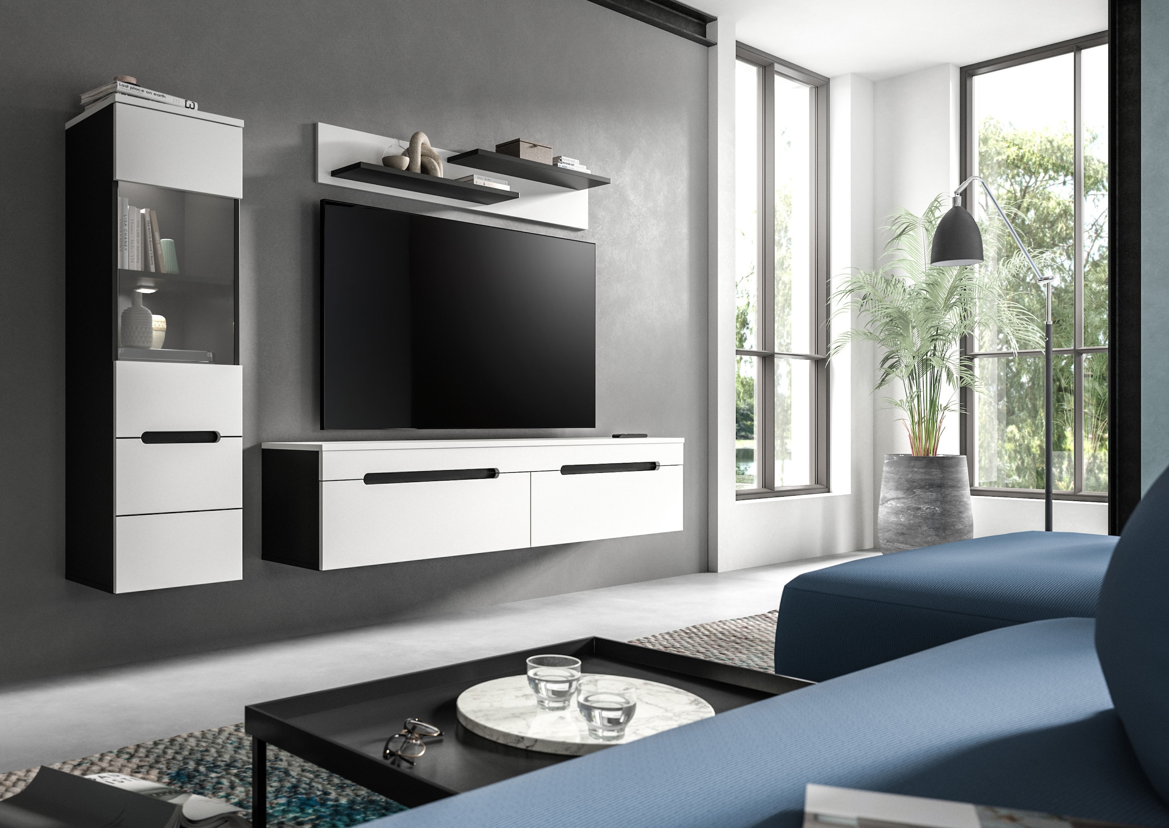 INOSIGN Wohnwand "REHAT, TOPSELLER, 3-teilig, inkl. Beleuchtung, stehend od günstig online kaufen