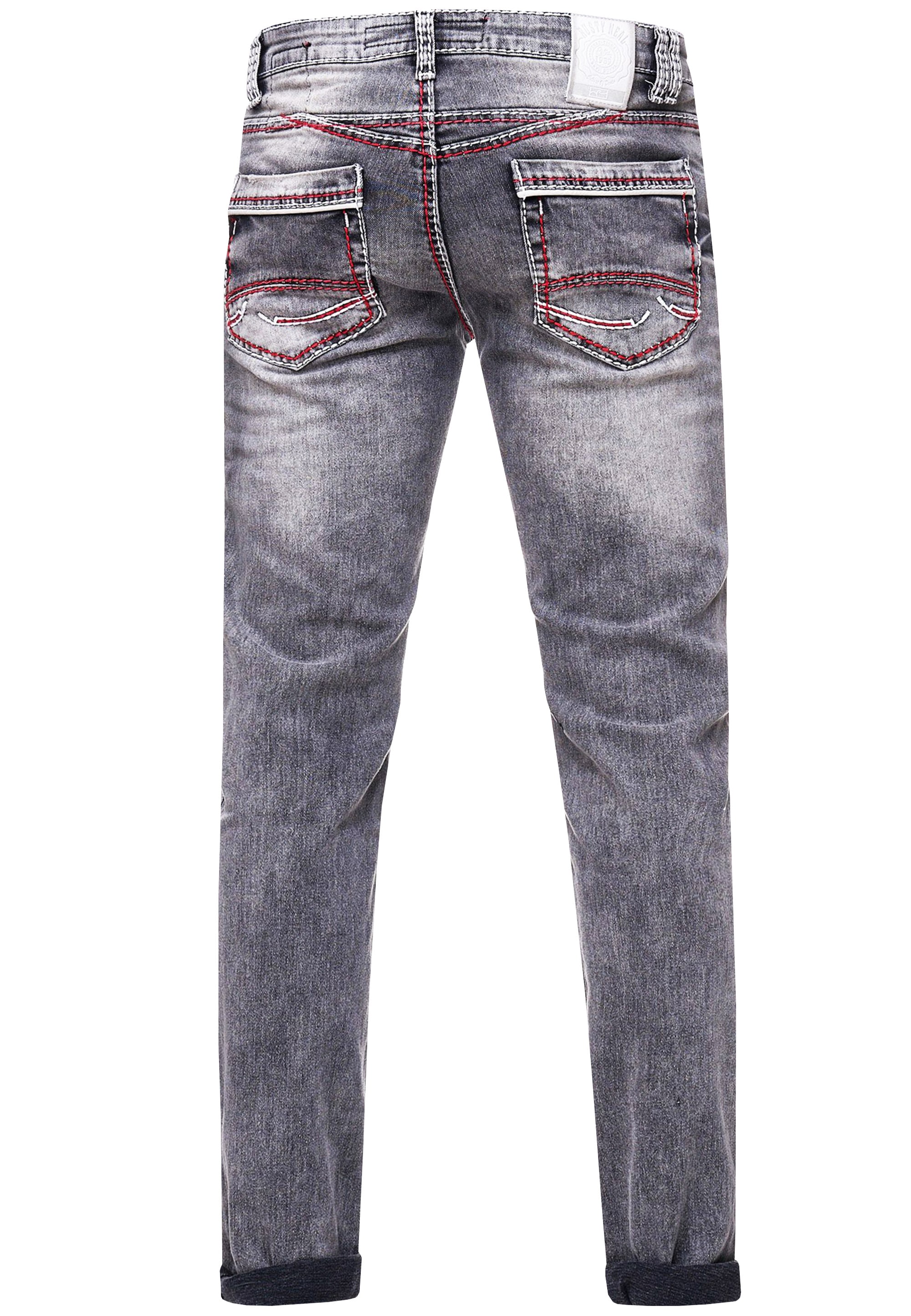 Rusty Neal Straight-Jeans »NEW YORK 45«, mit trendigen Kontrastnähten