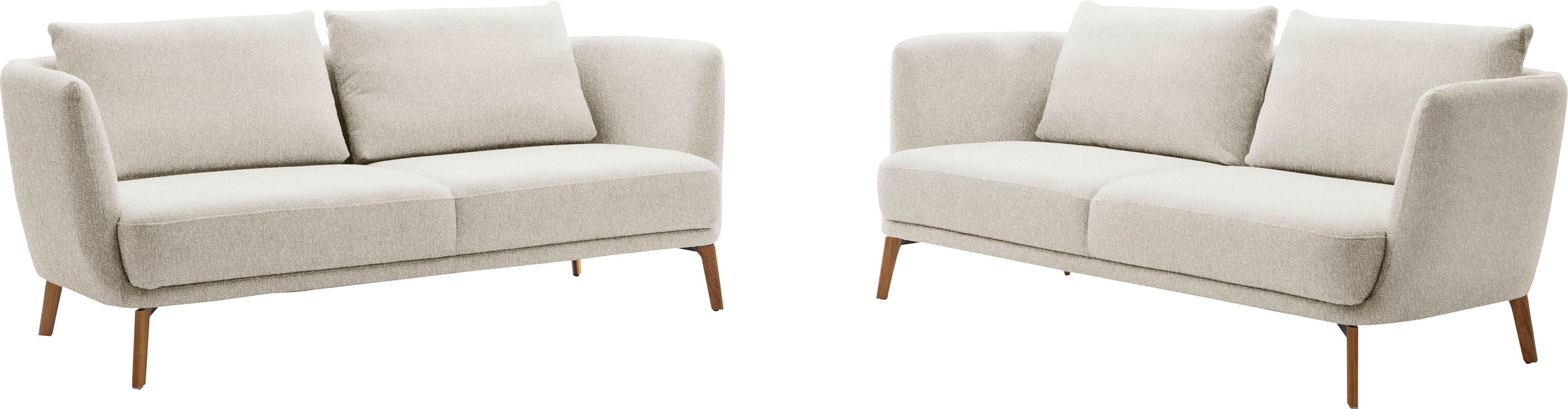 SCHÖNER WOHNEN-Kollektion 3-Sitzer »Pearl - 5 Jahre Hersteller-Garantie, auch in Bouclé«, Maße (B/H/T): 210/71/91 cm, Füße Massivholz