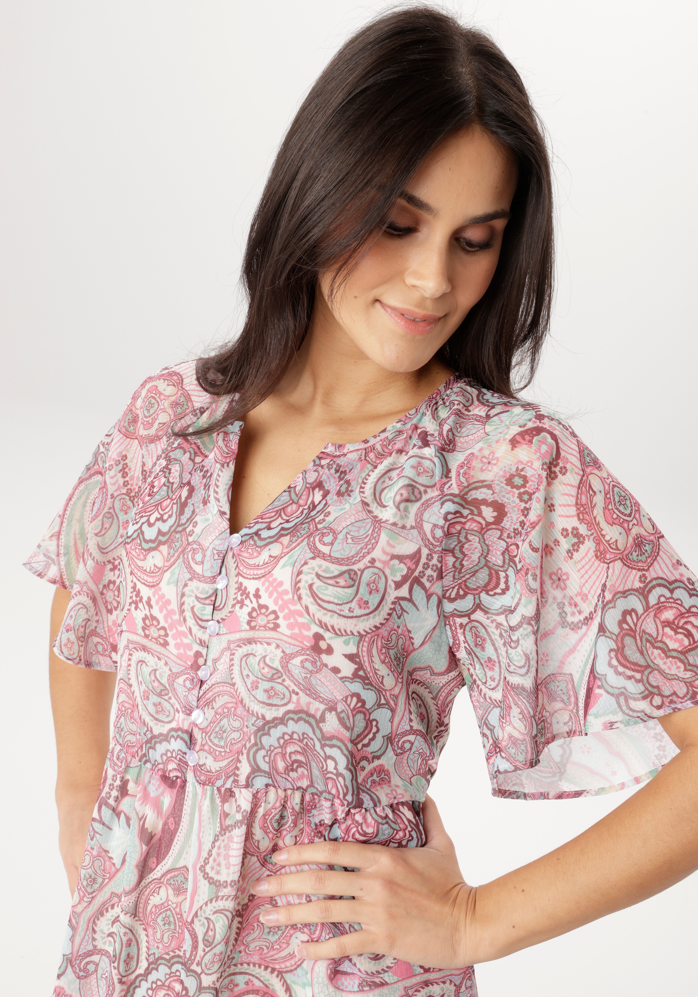 Thumbnail - Aniston SELECTED Maxikleid mit verspieltem Paisleymuster - NEUE KOLLEKTION