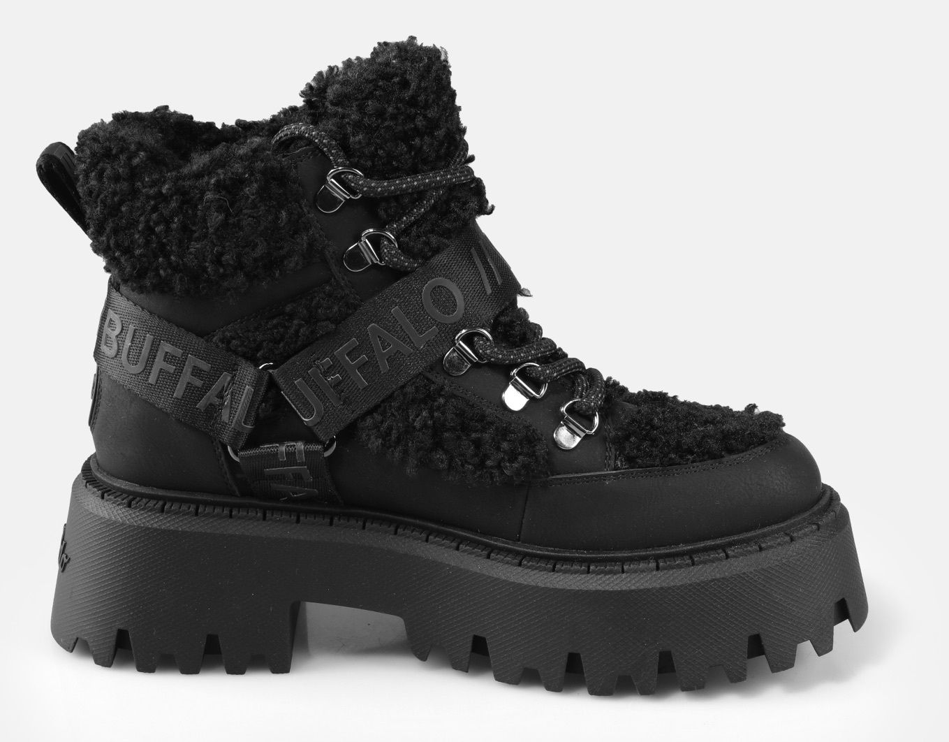 Buffalo Plateaustiefelette »Aspen Com Mid Warm«  Winterboots, Schnürboots, Stiefelette mit kuscheligem Warmfutter