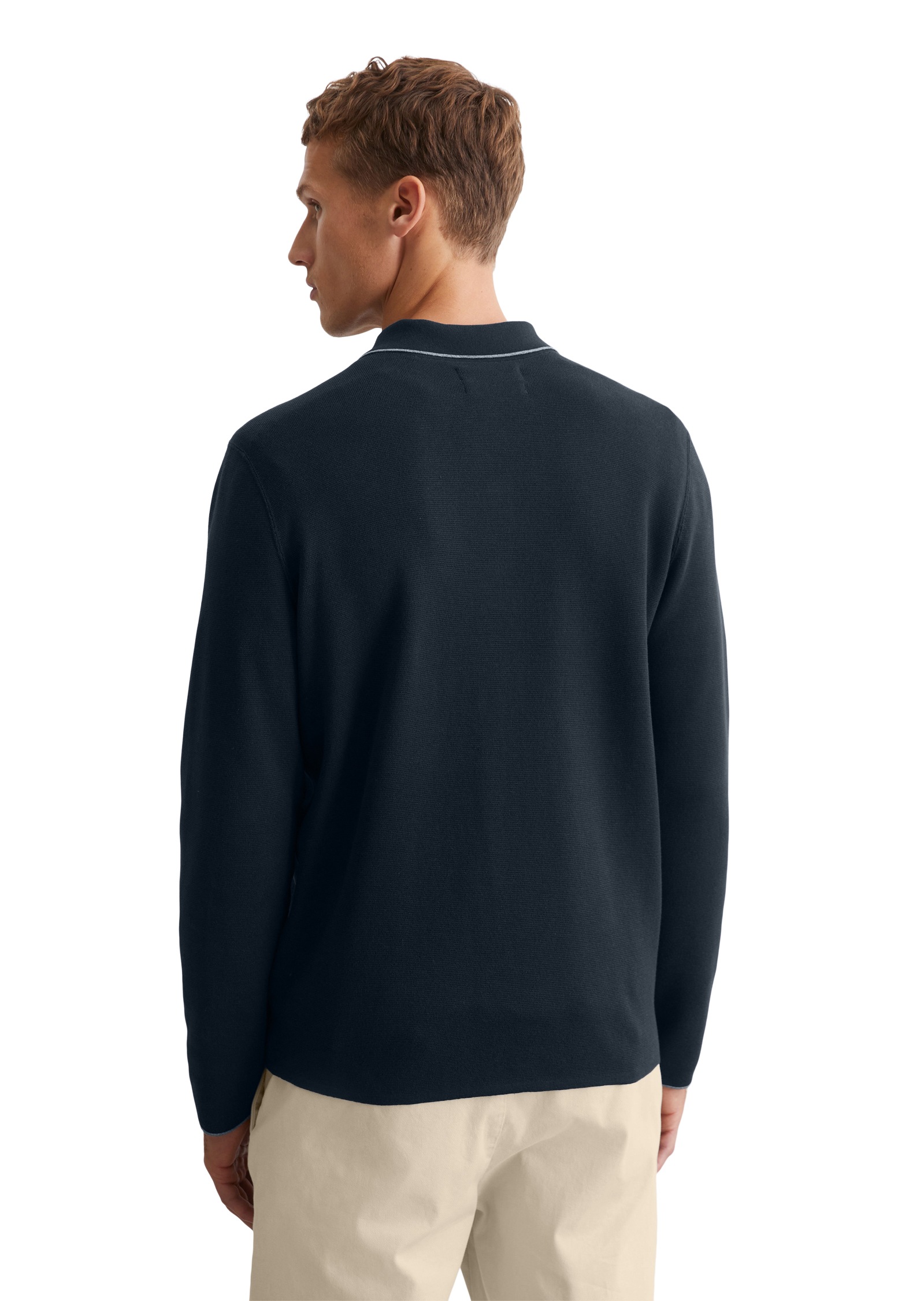 Marc OPolo Polokragenpullover, elegante, dicht gestrickte Milano-Struktur günstig online kaufen