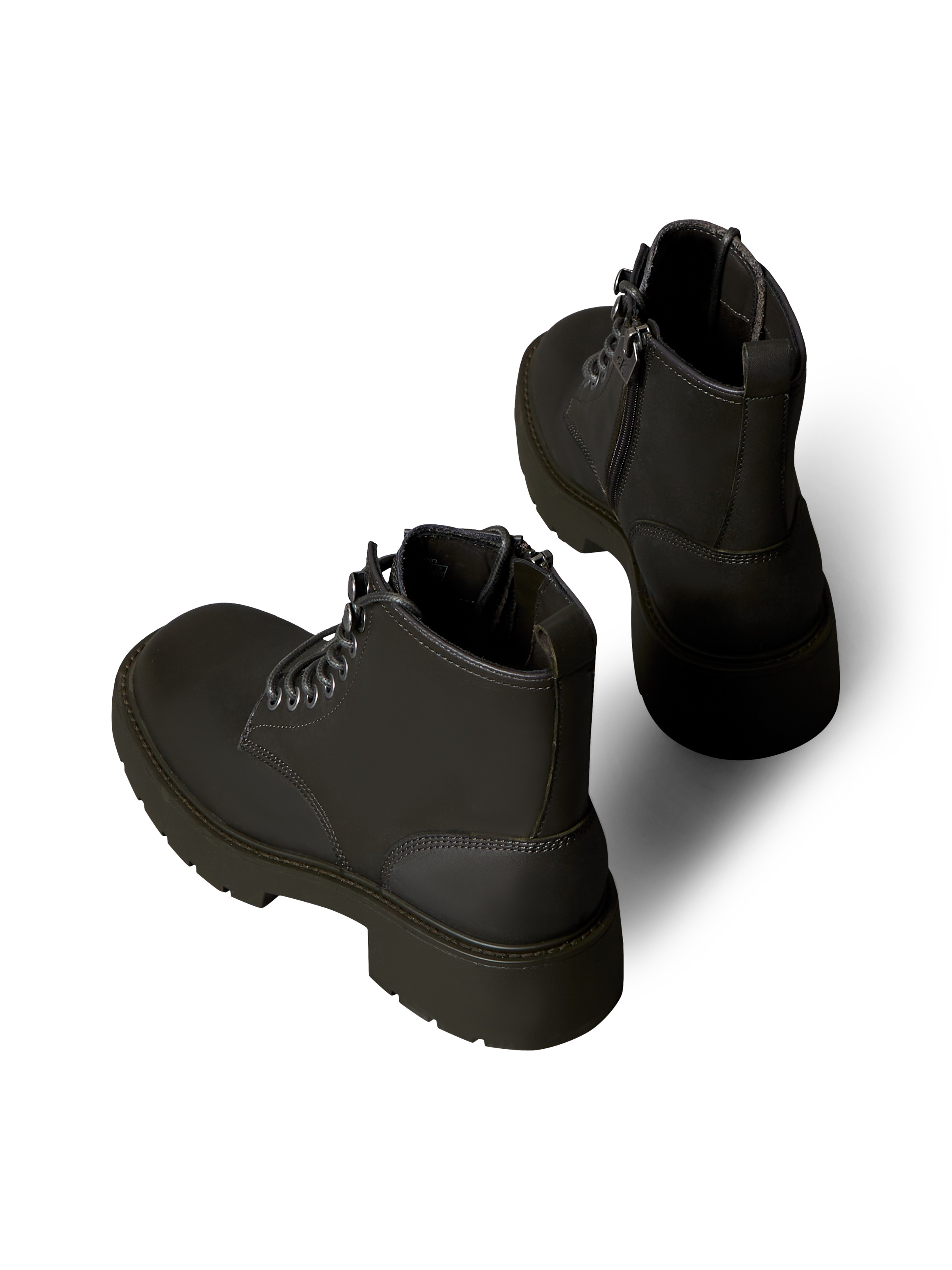 Calvin Klein Jeans Schnürboots »CHUNKY LACE UP ZIP BOOT«, Schnürstiefelette, Plateauboots, Festival, mit Anziehlasche