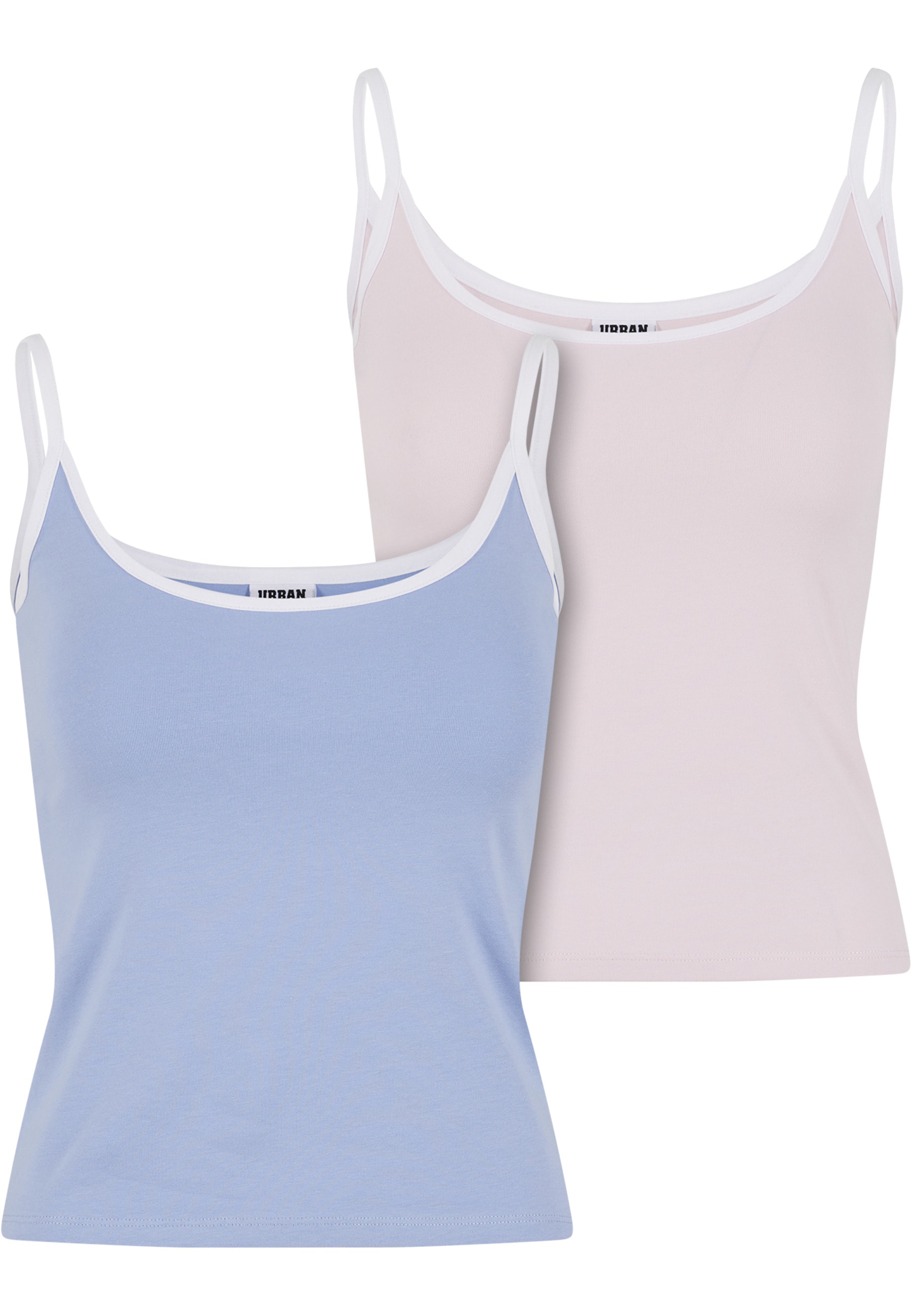 URBAN CLASSICS Tanktop "Urban Classics Ladies Contrast Basic Top 2-Pack" günstig online kaufen
