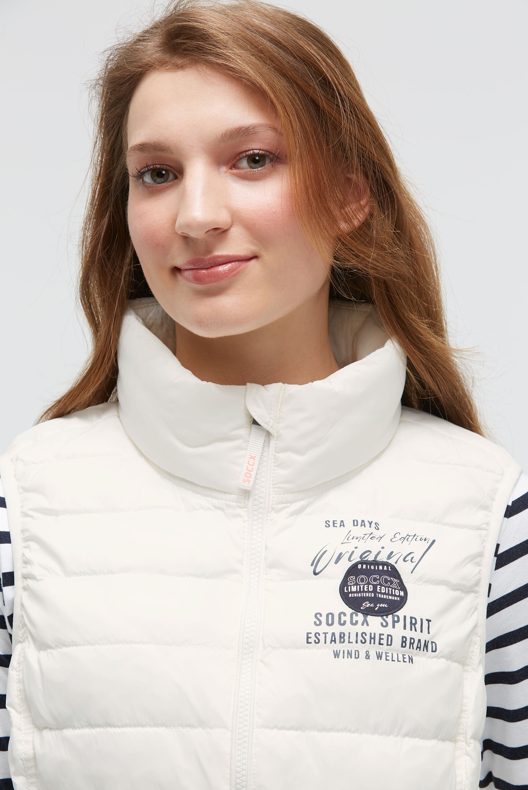 SOCCX Steppweste mit elastischem Saumabschluss