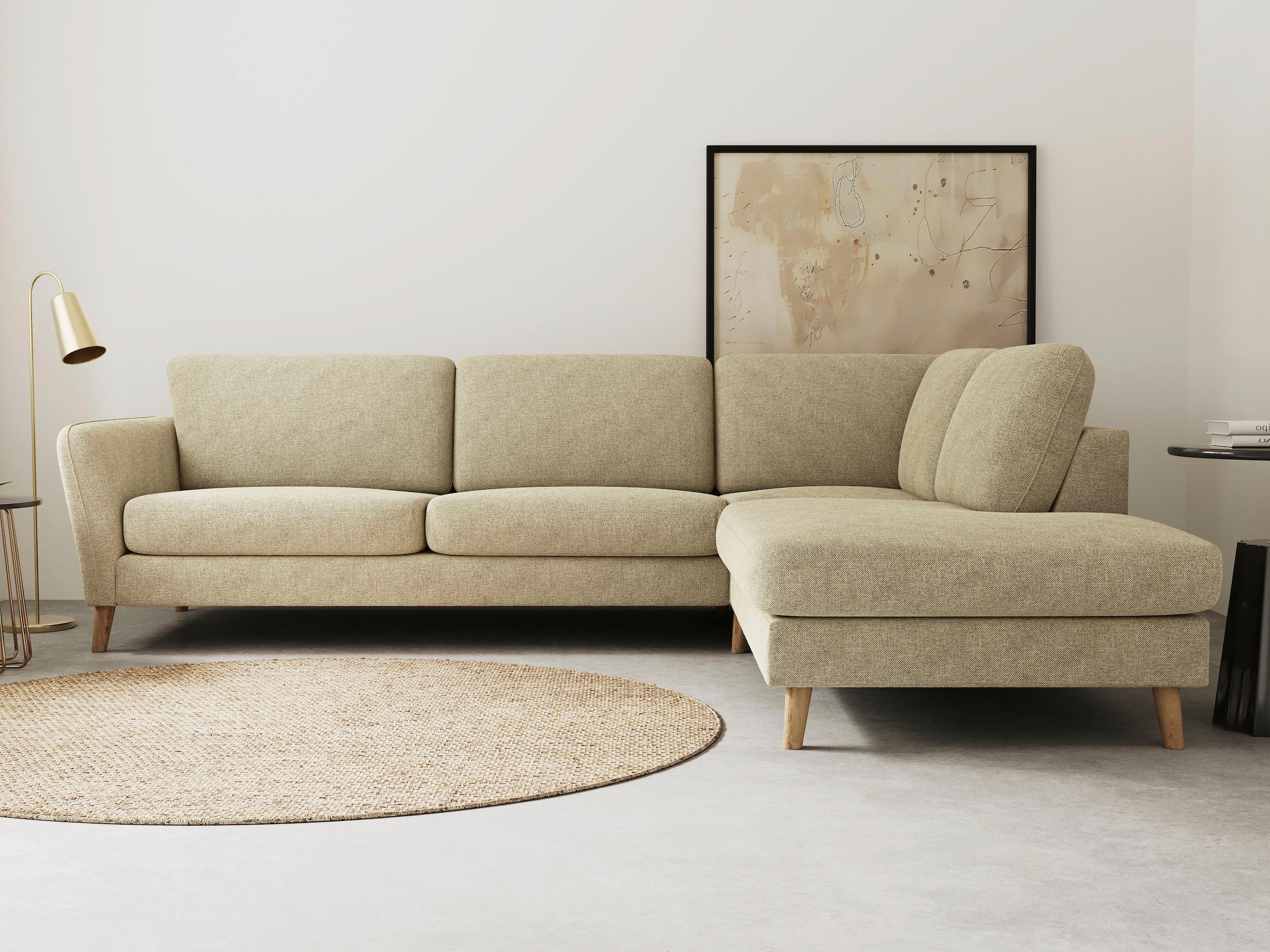 Home affaire Ecksofa "MARSEILLE 278/202 cm, L-Form, Ottom. rechts/links, ve günstig online kaufen