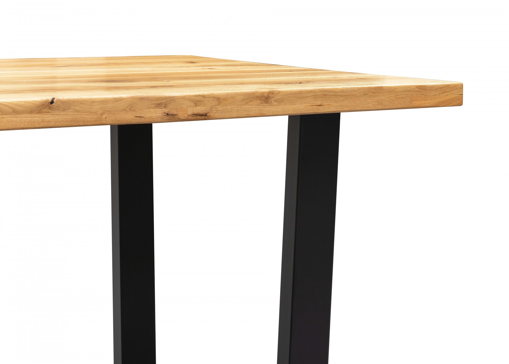 Home affaire Esstisch »Model 1«, Eiche Massivholz und pulverbeschichtete Metallbeine