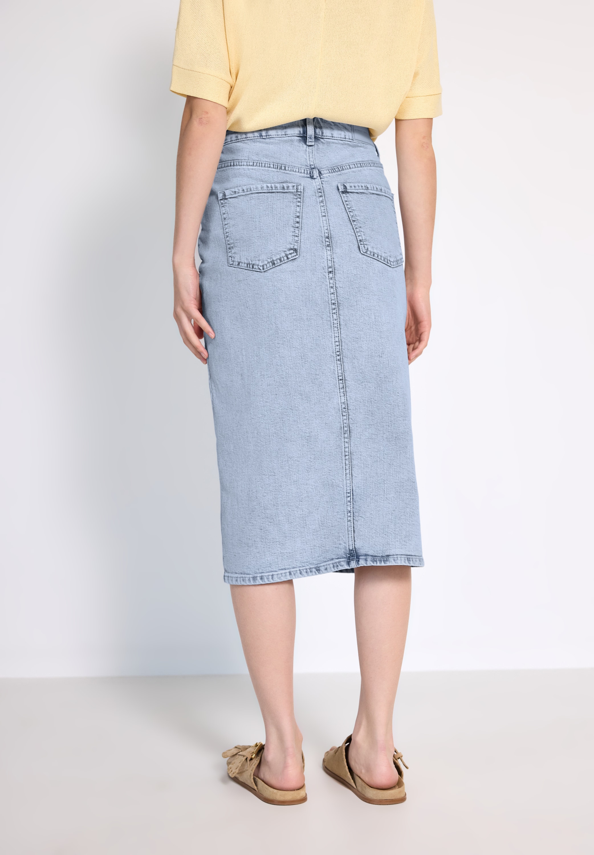STREET ONE STUDIO Jeansrock, mit Schlitz günstig online kaufen