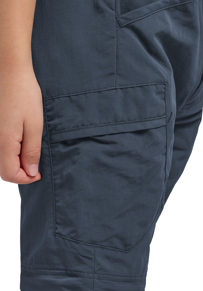 Zip-off-Hose JACK WOLFSKIN "SAFARI ZIP OFF PANTS K", Mädchen, Gr. 152, Normalgrößen, midnightsky, Obermaterial: 100% POLYAMID. Futter: 100% POLYESTER, Hosen 4