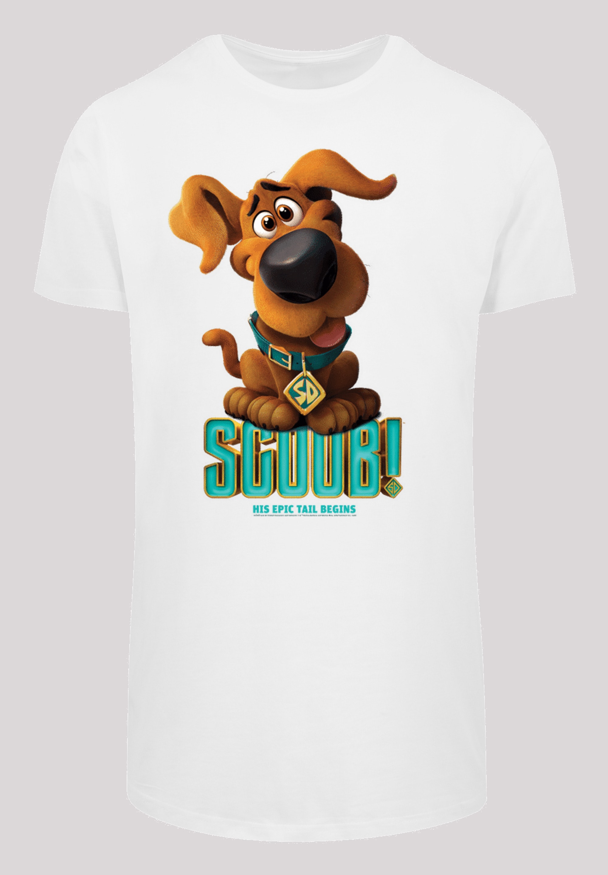 Kurzarmshirt »F4NT4STIC Herren Scooby Doo Puppy Scooby with Shaped Long Tee«, (1 tlg.)