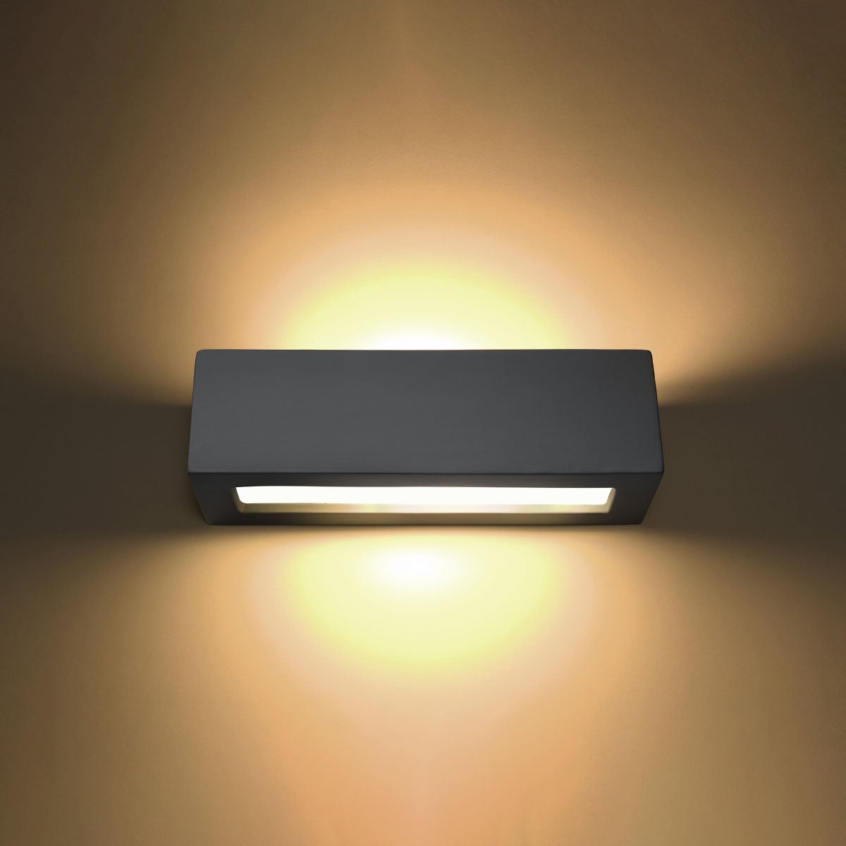 SOLLUX lighting Wandleuchte »VEGA«, 1 flammig, Leuchtmittel E27 | ohne Leuchtmittel, Das Oberteil scheint