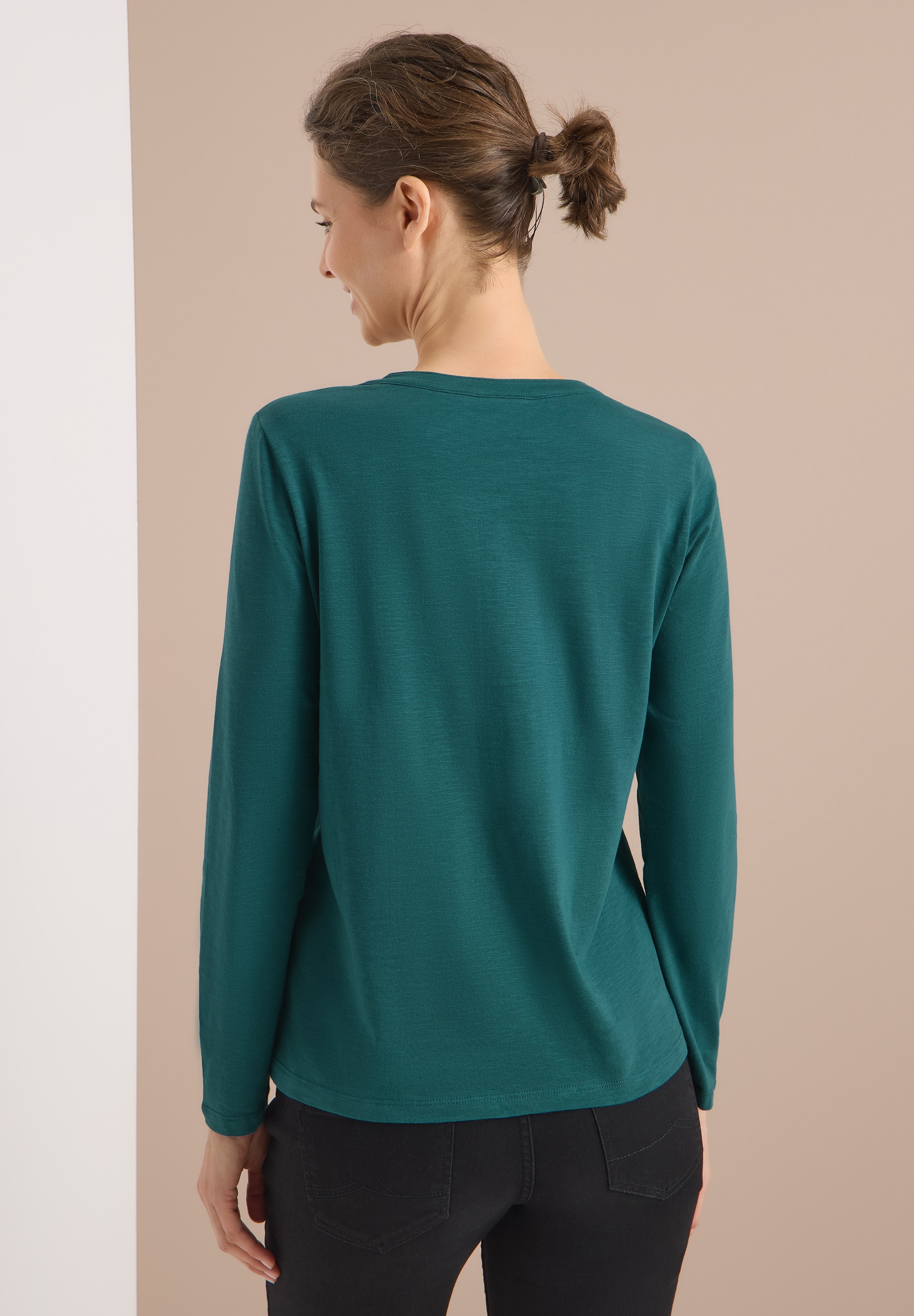 Cecil Langarmshirt aus reiner Baumwolle