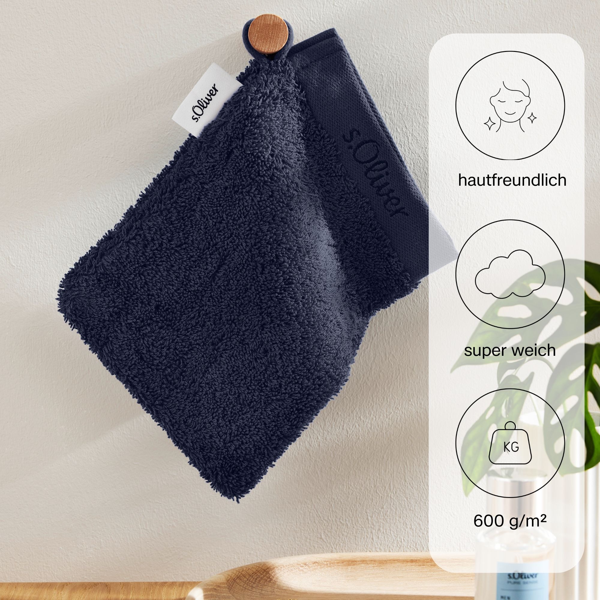 s.Oliver Waschhandschuh "s.Oliver, Premium Qualität, 600 gr/m², auch als Se günstig online kaufen