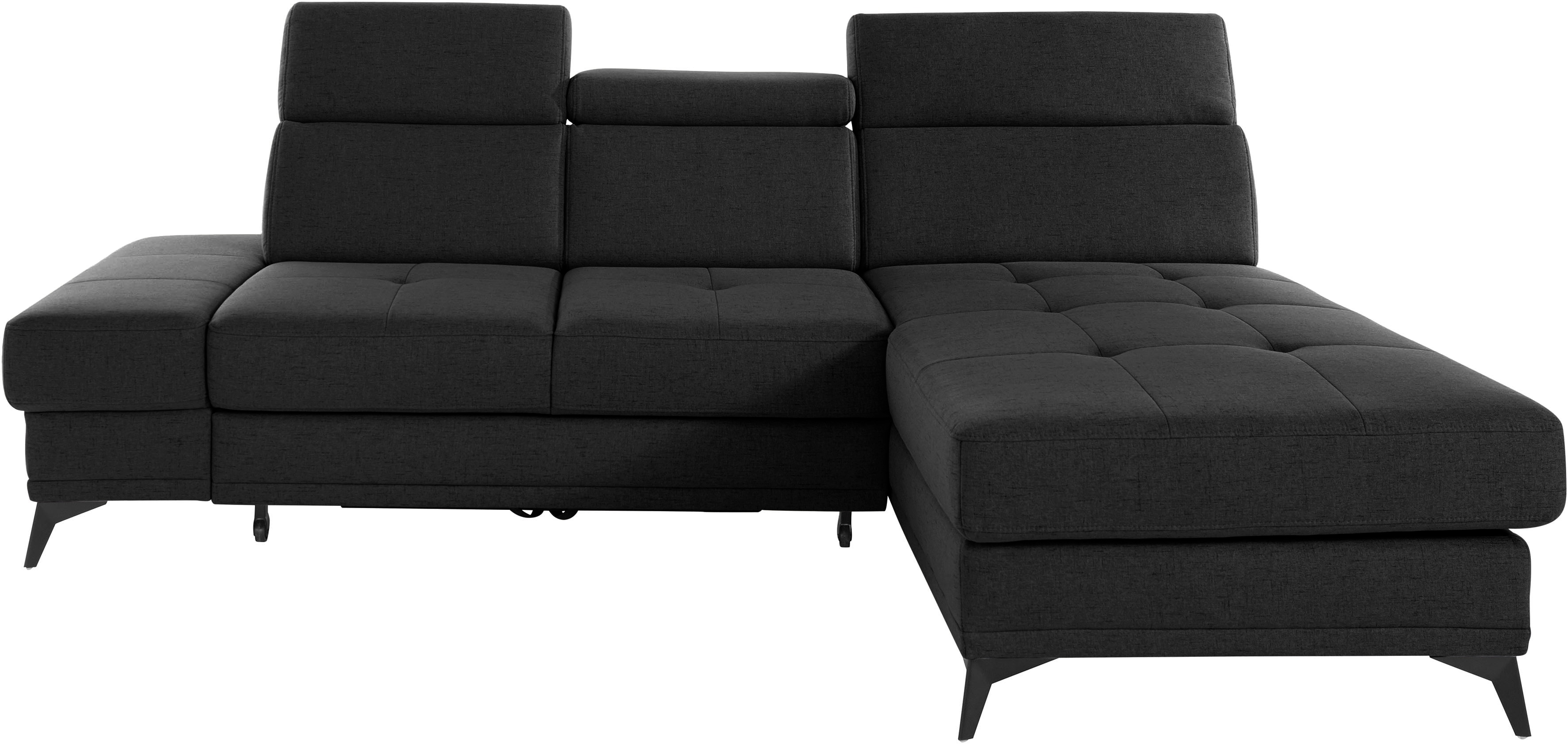 OTTO home Ecksofa "Cardiz L-Form" inkl.Kopfteilverstellung und Federkern wahlweise mit Schlaffunktion