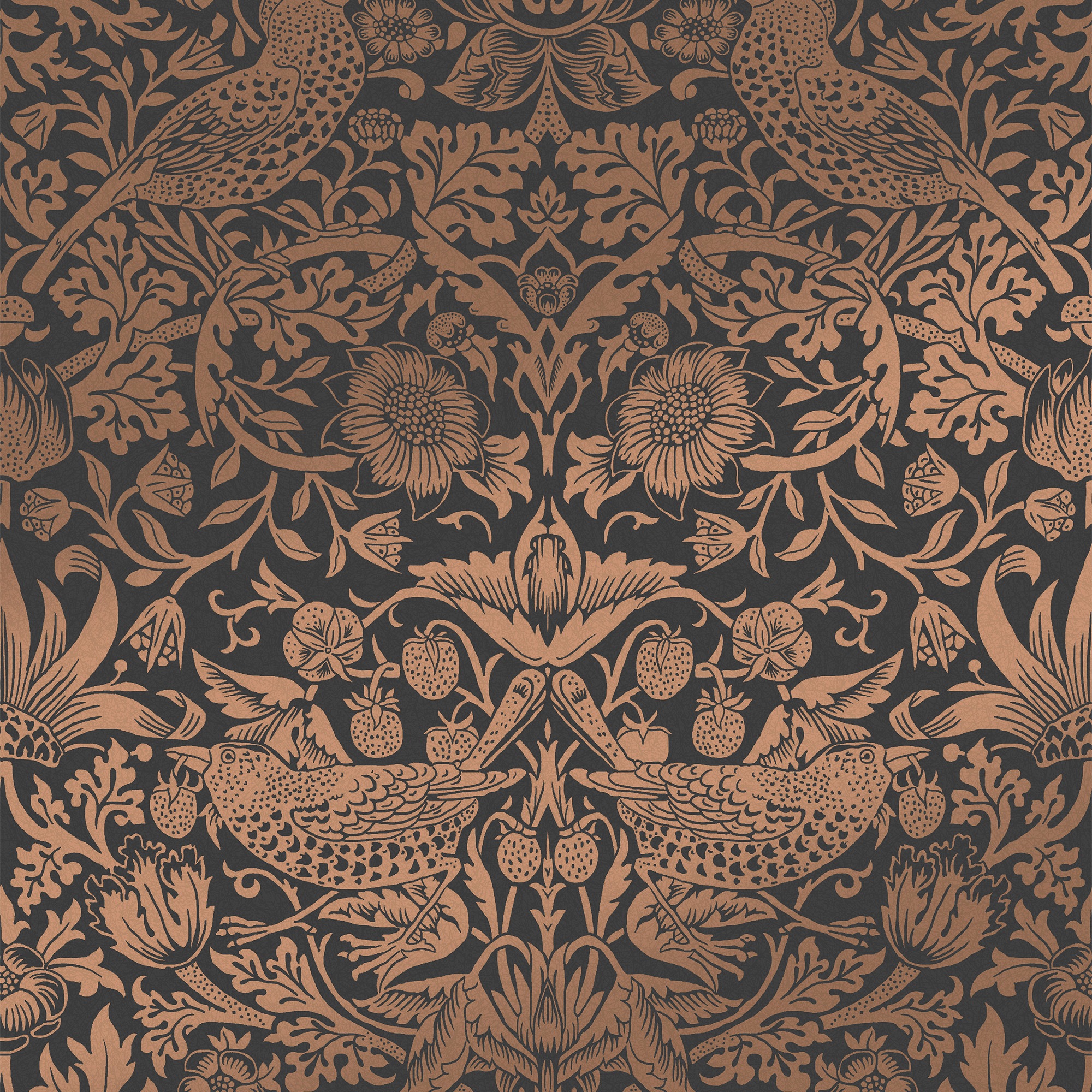 WILLIAM MORRIS AT HOME Vliestapete »Strawberry Thief Fibrous«, Retro, Design Tapeten