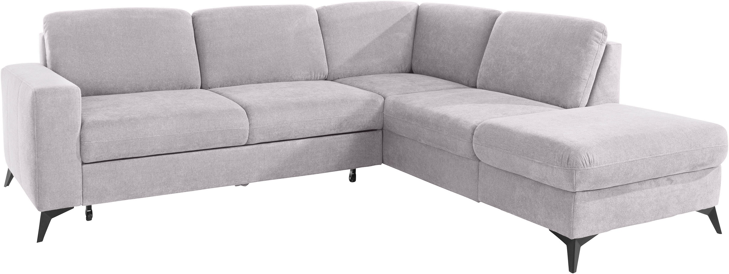 Places of Style Ecksofa »Lolland L-Form«, Wahlweise mit Bettfunktion und Stauraum, auch mit abwischbarem Bezug