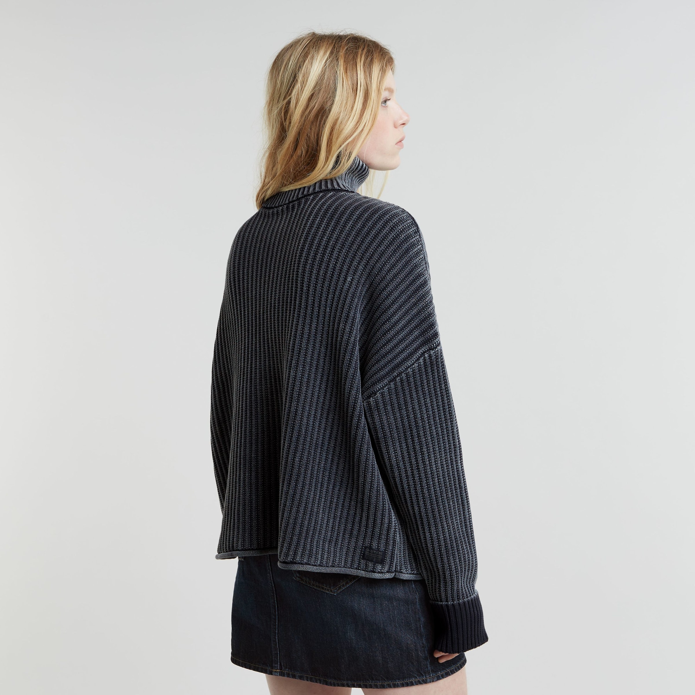 G-STAR Strickpullover »Loose Overdyed Turtle Knit wmn«