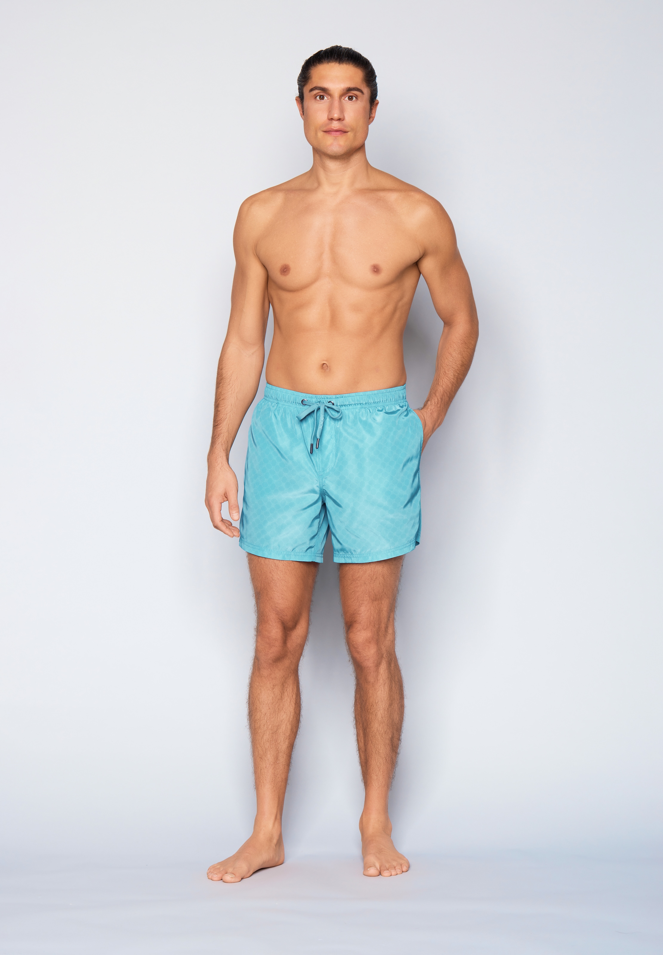 JOOP! Badeshorts »Cortina AOP Shine« Allover-Cornflower-Print, Kordel mit Logoschriftzug