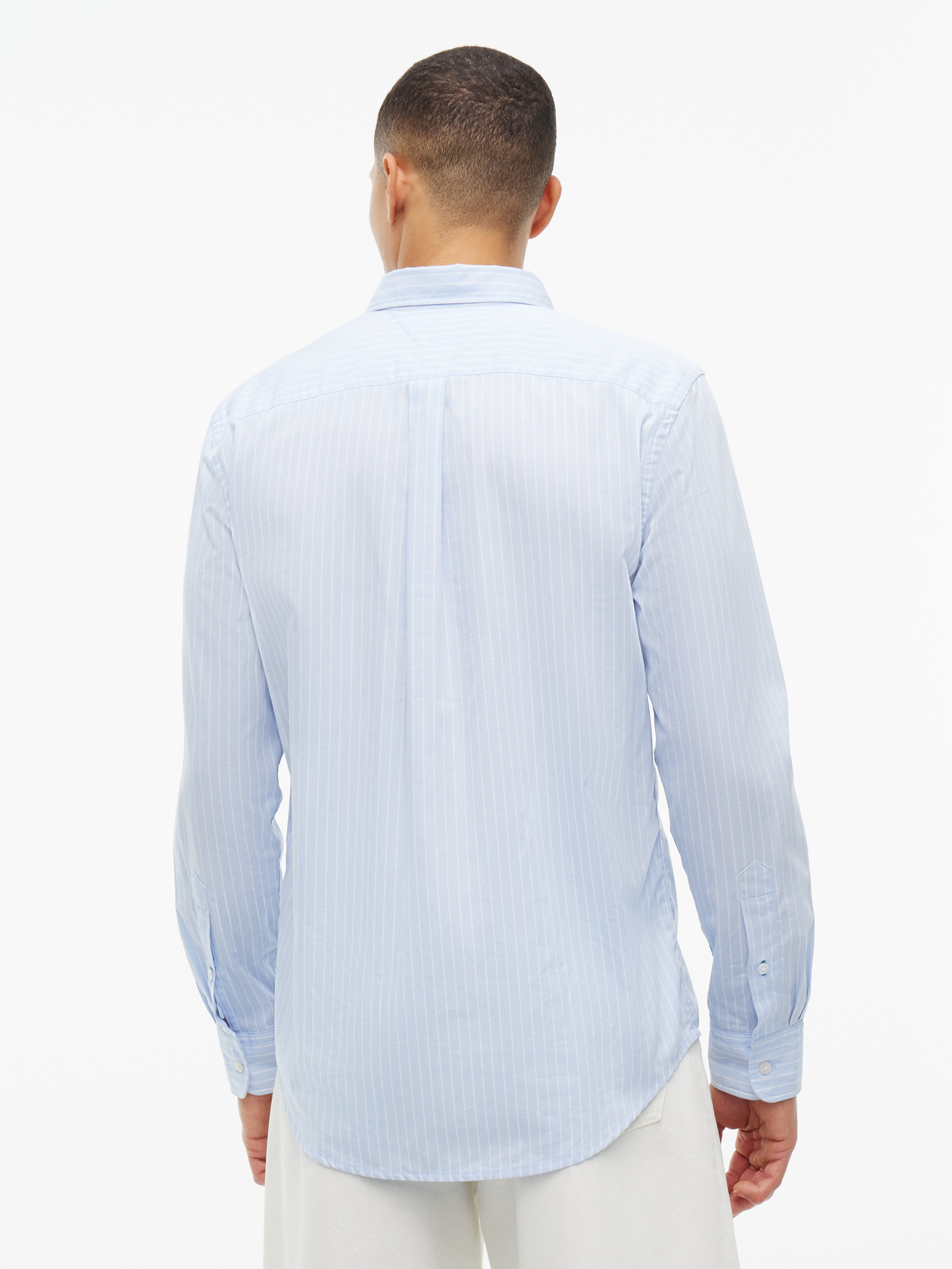 Tommy Hilfiger Langarmhemd »FLEX HAIRLINE POPLIN REGULAR FIT« Button-down-Kragen, gestreift