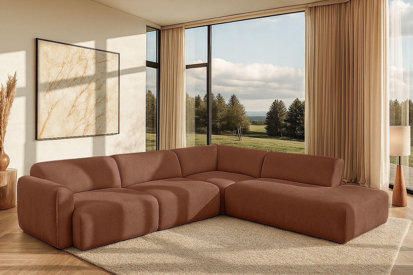 OTTO home Ecksofa "Myrland Wohnlandschaft" Breite 310 cm, L-Form, Chenille, Easy Clean Stoff, mit Kaltschaum
