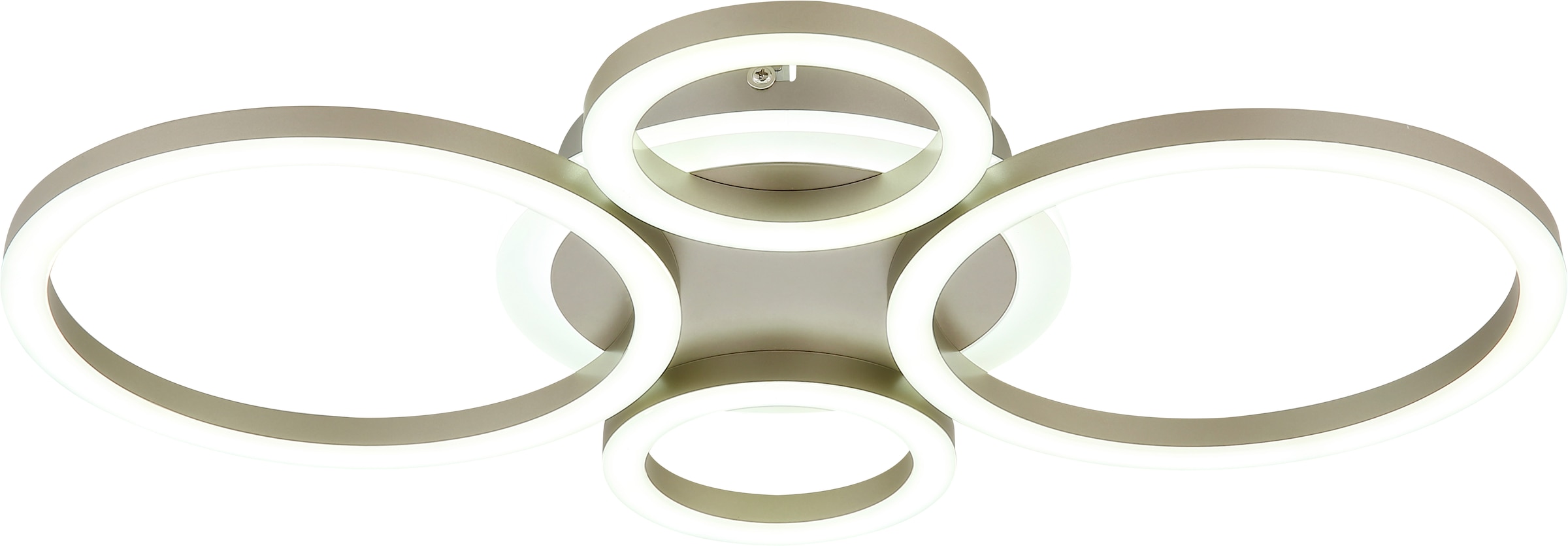 GLOBO LIGHTING Deckenleuchte »LORETTA« LED-Modul 1 Stk. Kaffeefarbene Deckenleuchte, Kunststoff opal, dimmbar, 2 Ring-Design