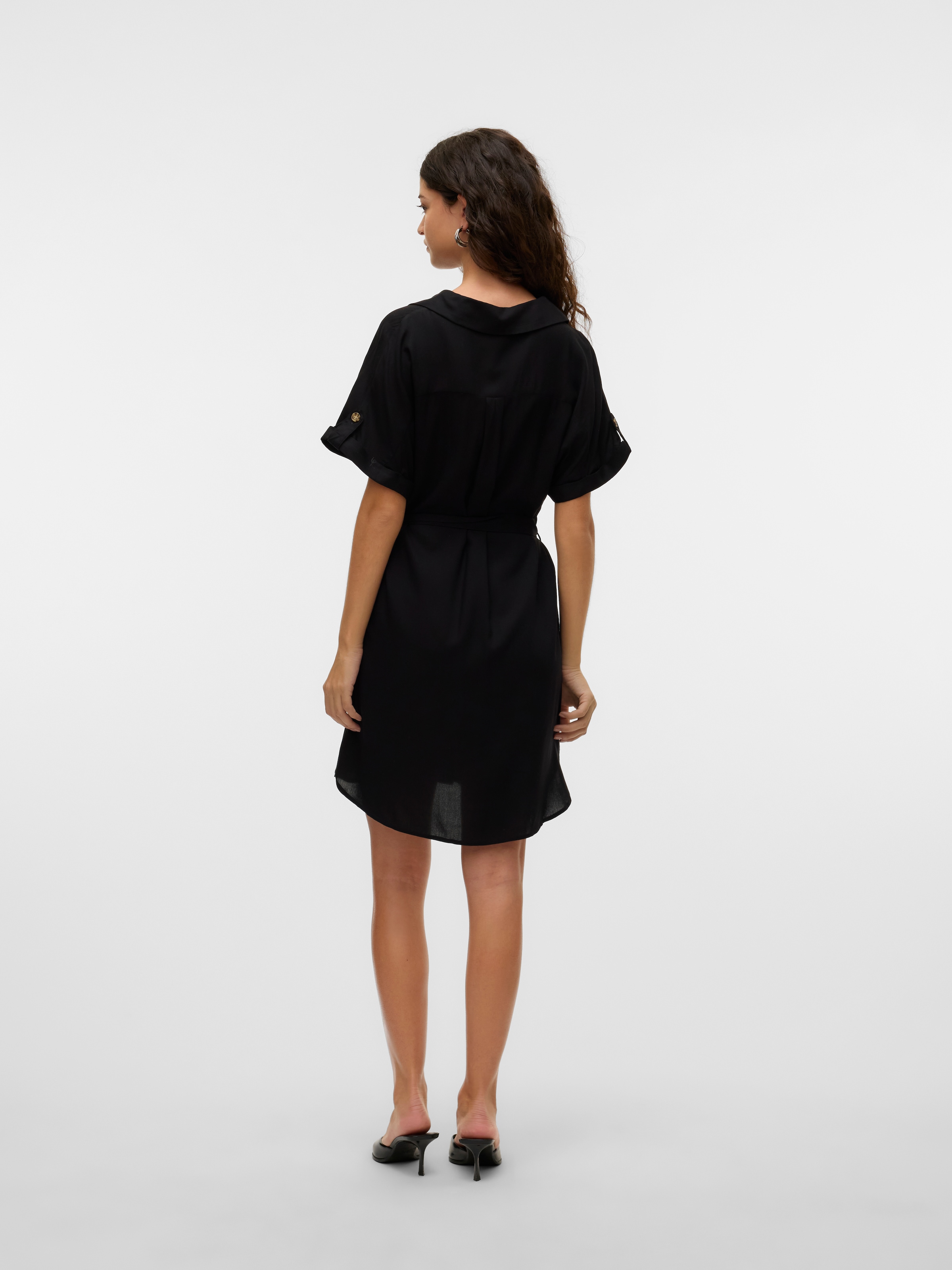 Vero Moda Hemdblusenkleid »VMBUMPY SS SHORT SHIRT DRESS WVN GA NOOS« Brusttaschen Viskose, loose fit