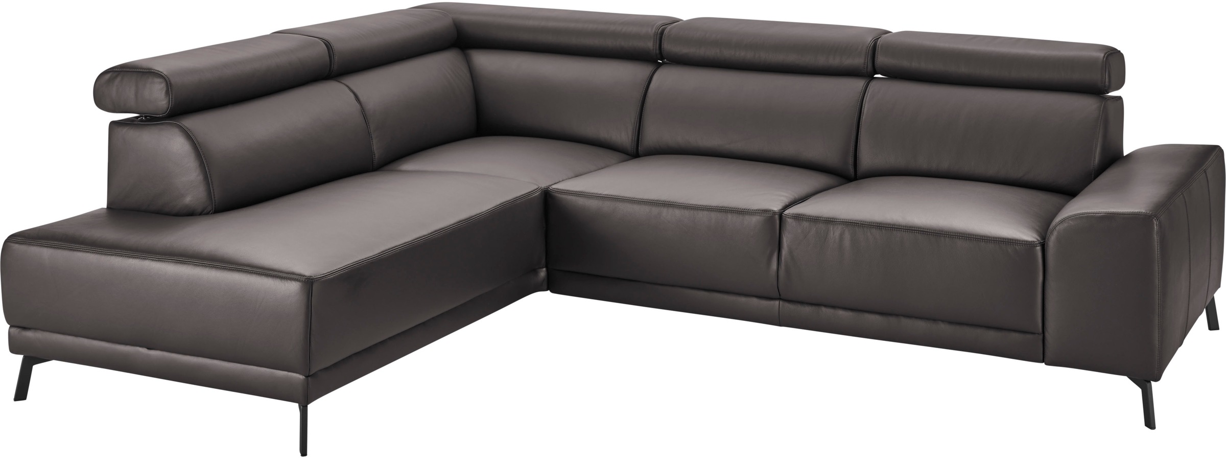 3C Candy Ecksofa »Greve B/T/H: 249/209/79 cm L-Form«, wahlweise mit motorischem Sitzvorzug, manuelle Kopfteilverstellung