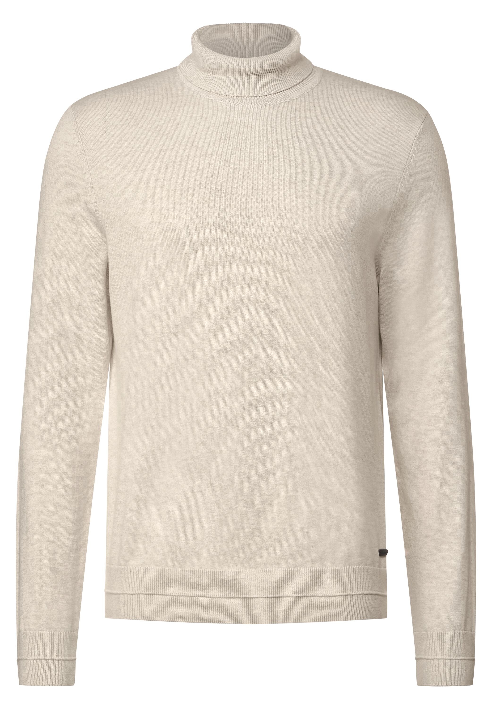 STREET ONE MEN Stehkragenpullover, in Melange Optik