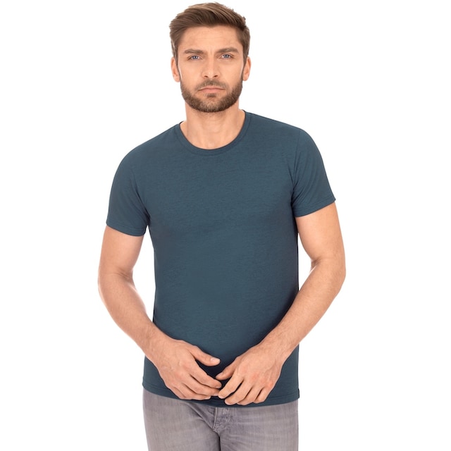 Trigema T-Shirt »TRIGEMA Slim Fit T-Shirt aus DELUXE Baumwolle« ▷ für | BAUR