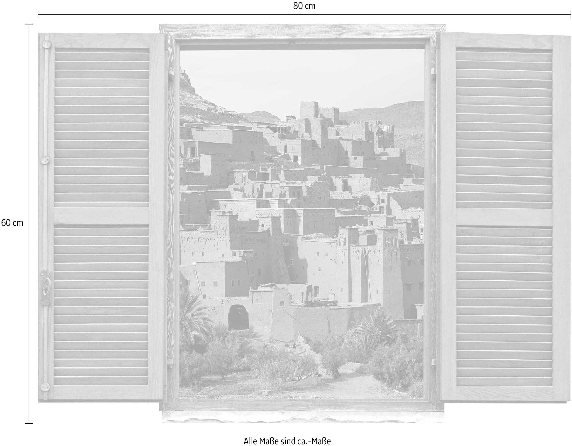queence Wandtattoo »Stadt«, (1 St.), Wandsticker, Wandbild, selbstklebend, 3D, Fenster