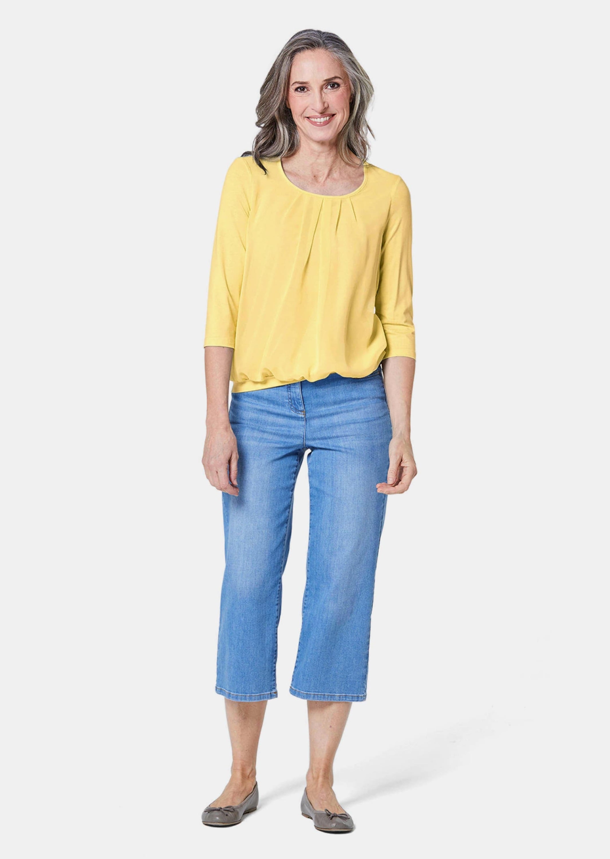 Goldner Short Sleeve Blouse Yellow 4