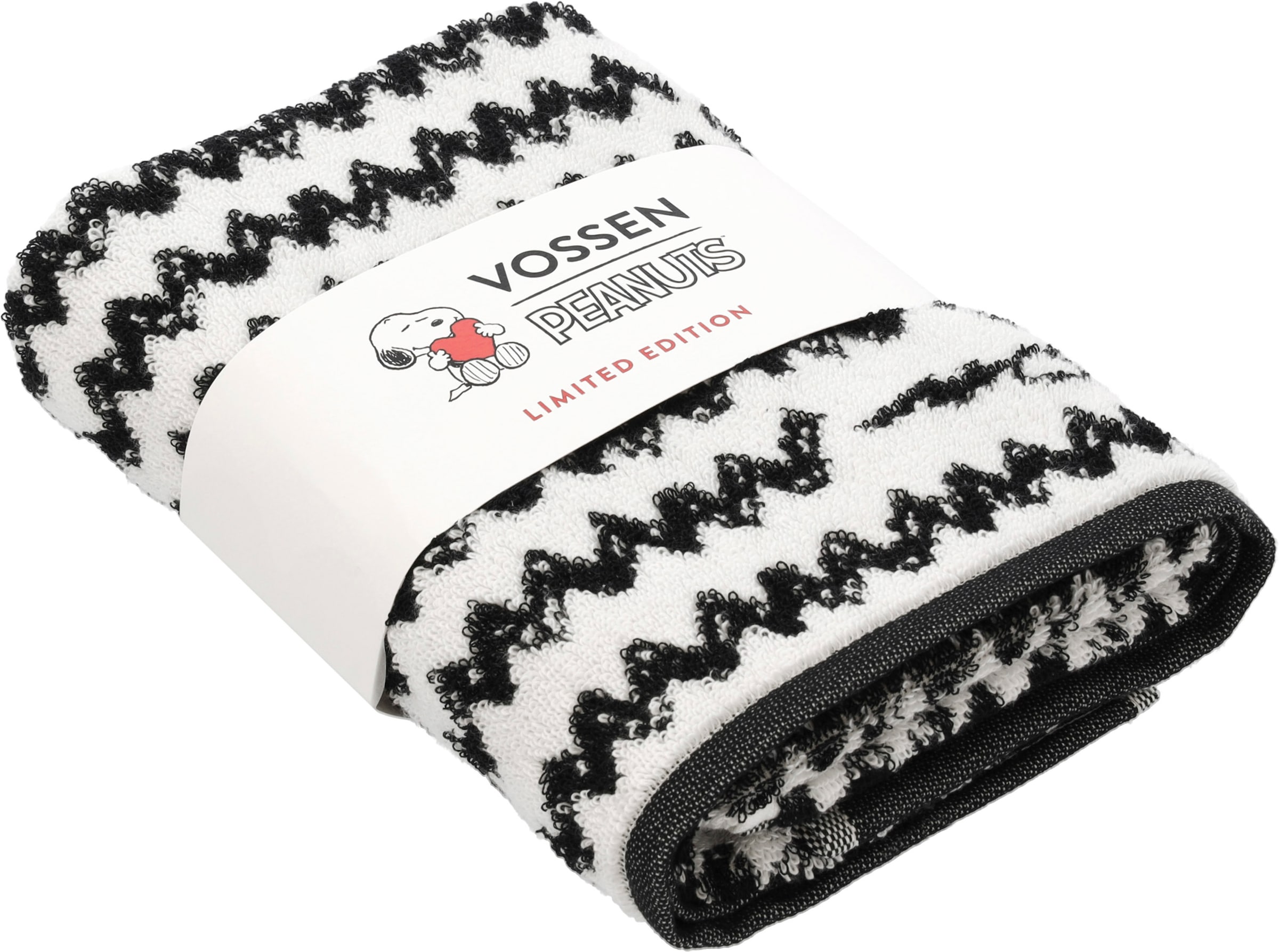 Vossen Handtuch "Charlie Brown" trendiger Jacquard im Zick-Zack Design und Charlie Brown