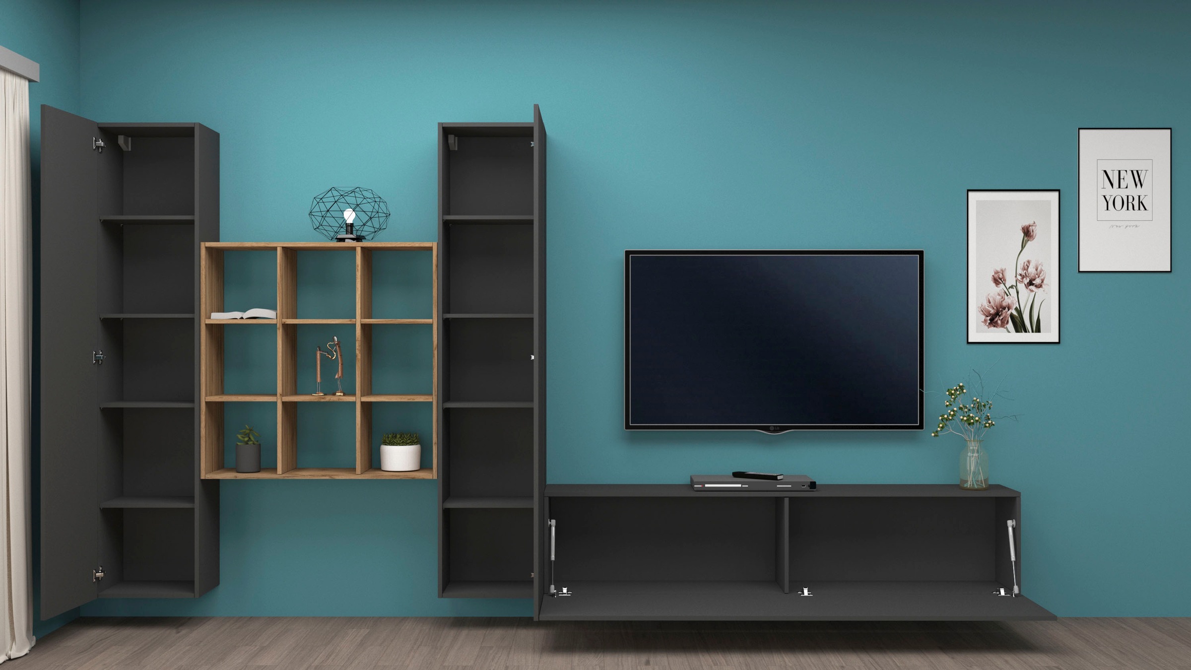 Thumbnail - Home affaire Wohnwand "Maruska" 1 Stk. tlg.