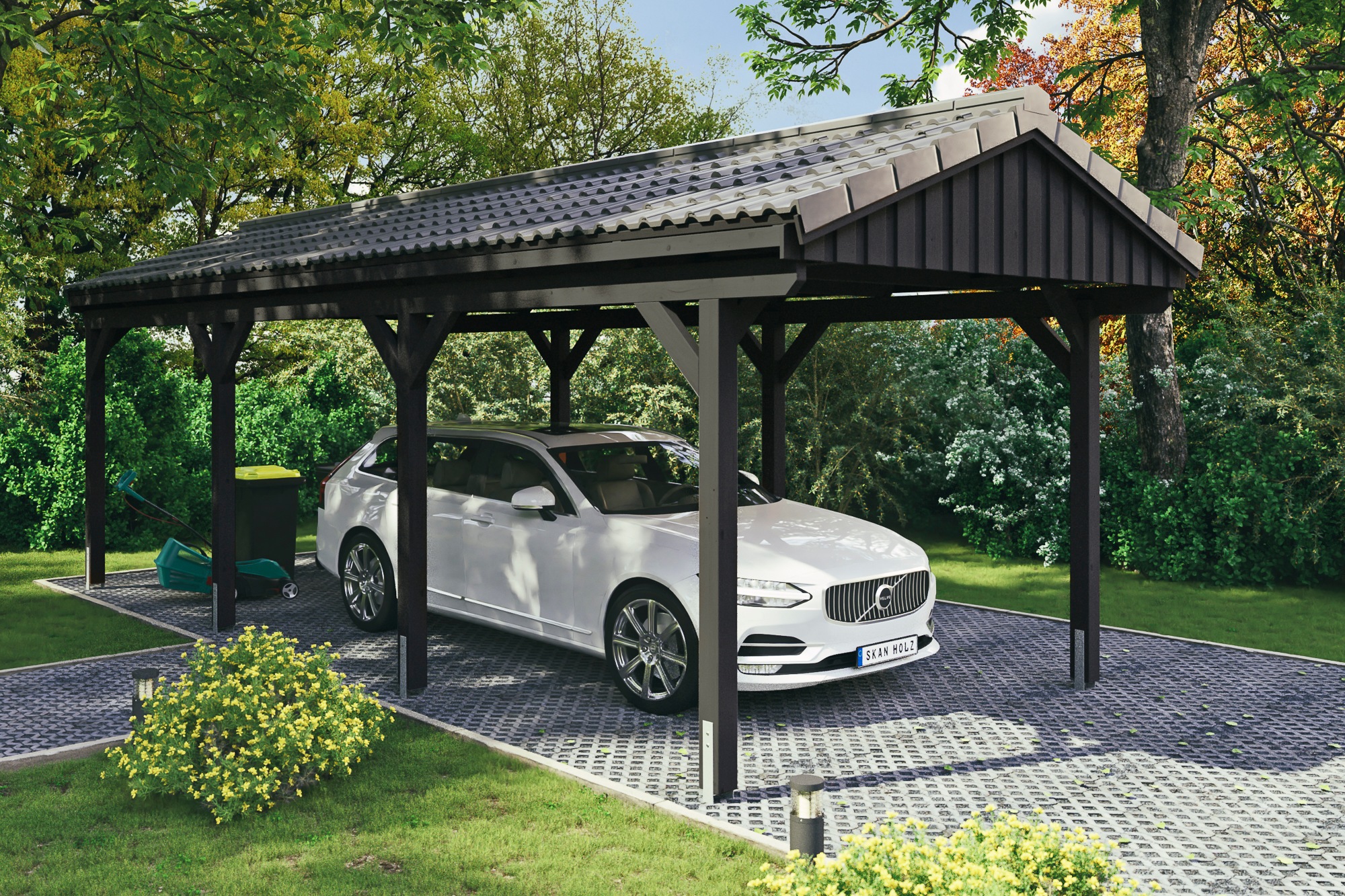 Skanholz Einzelcarport »Fichtelberg«, 273 cm, Anthrazit