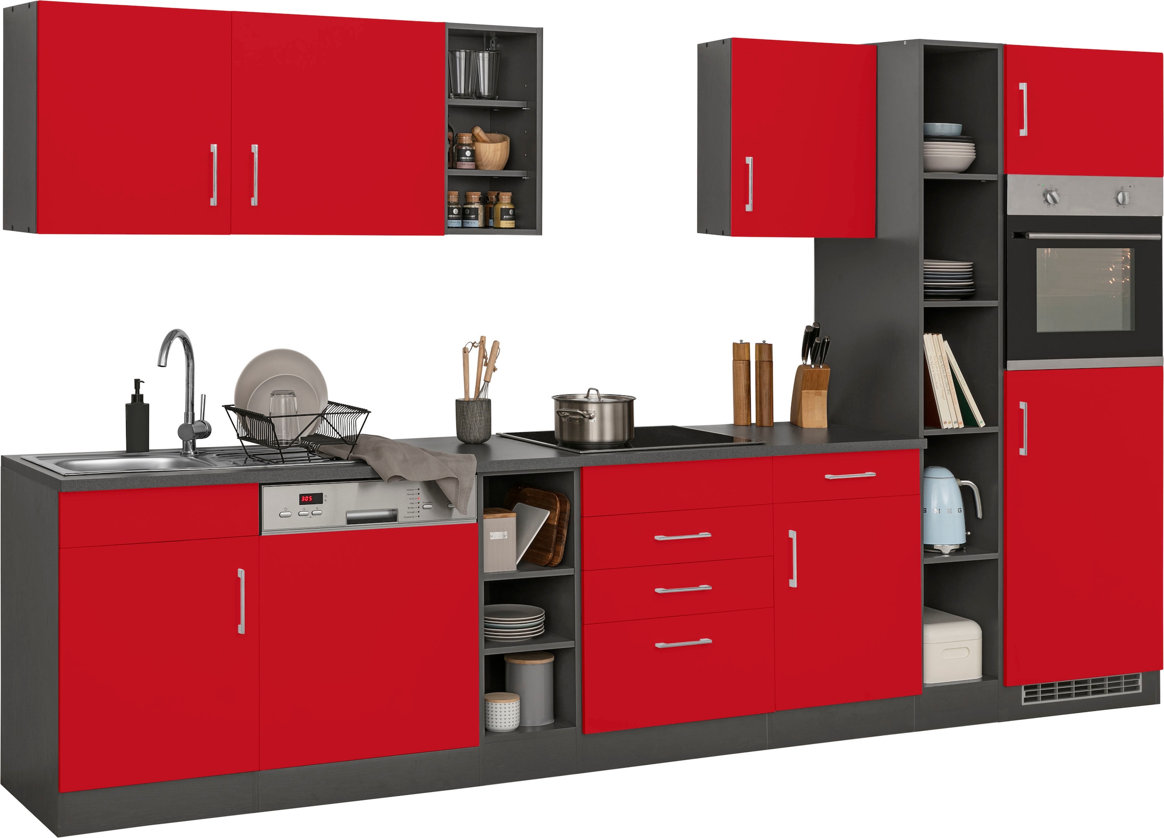 KOCHSTATION Küchenzeile »KS-Paris«, ohne E-Geräte, Breite 340 cm