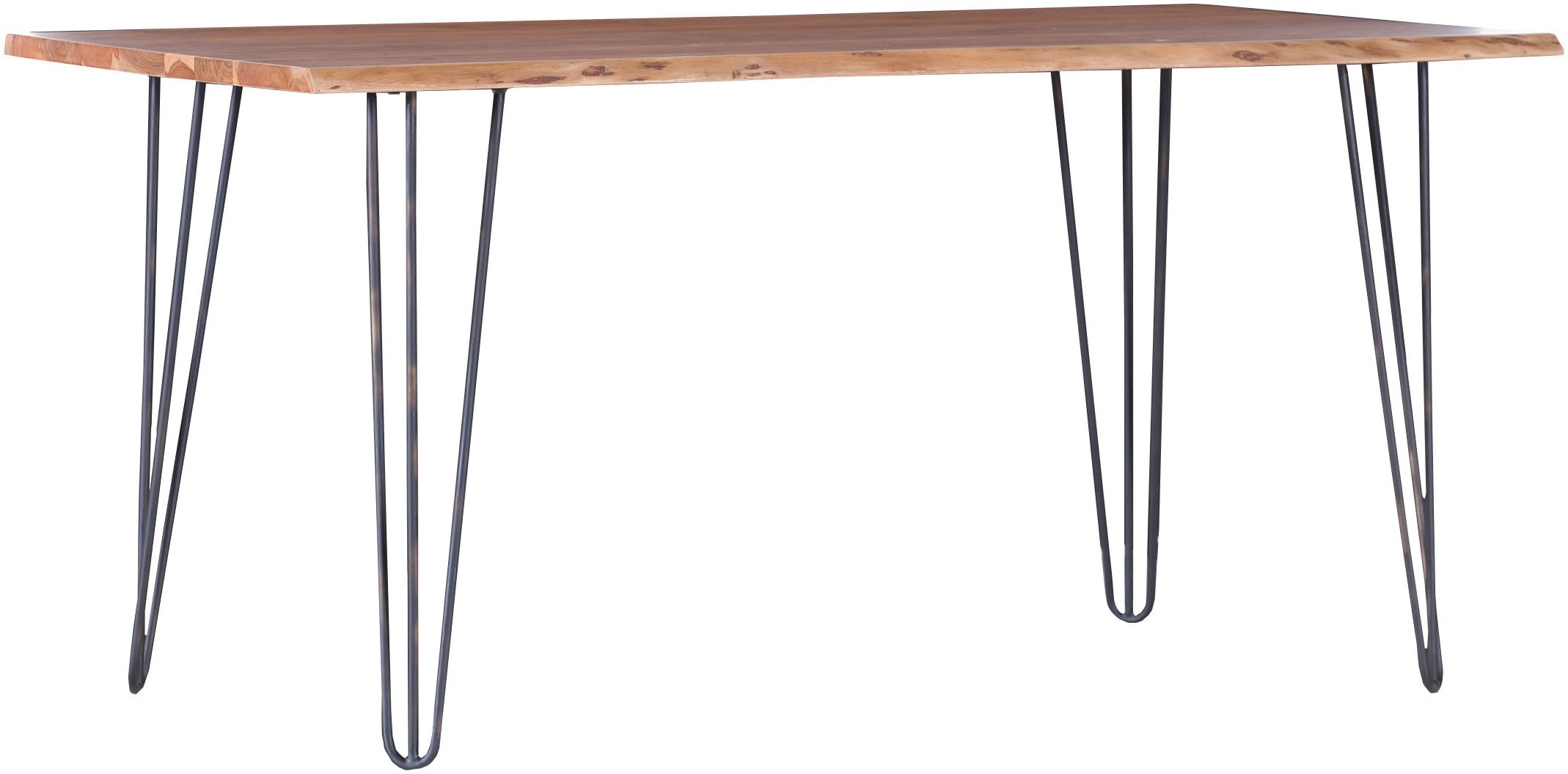 Esstisch GUTMANN FACTORY, beige (schwarz, natur), B:160cm H:76cm T:90cm, Tische, Esstisch 5