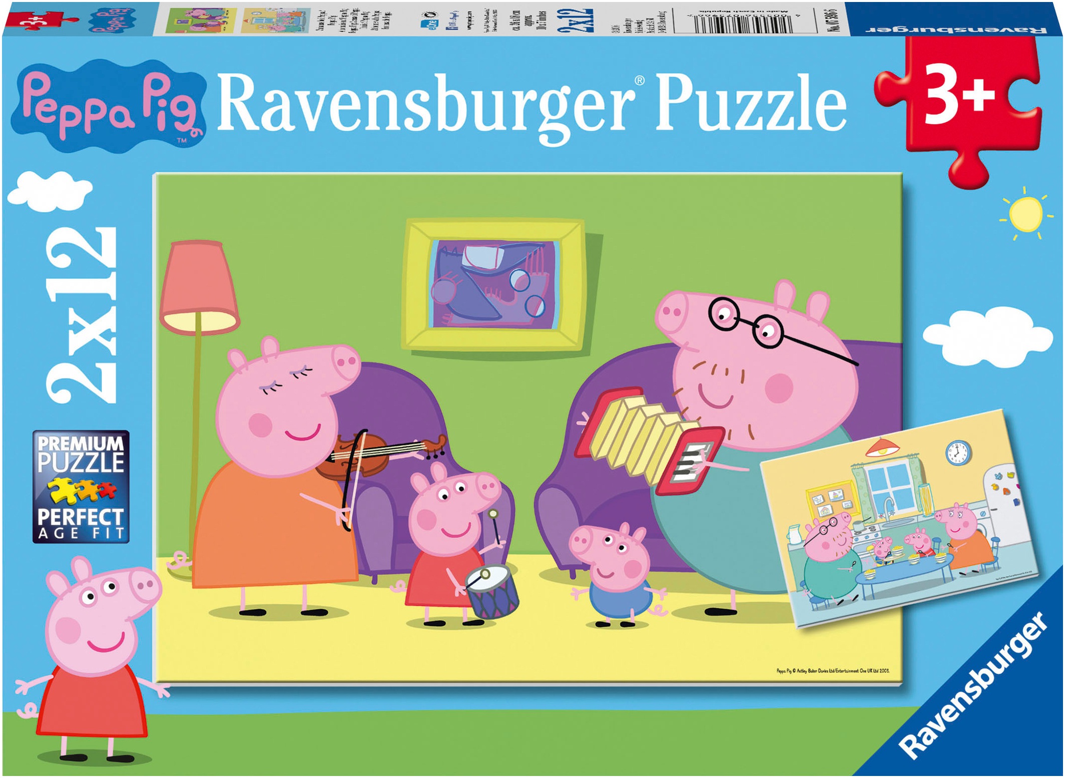 RAVENSBURGER Kinder Puzzle "Zuhause bei Peppa", bunt, Pappe, B:26cm H:18cm, Puzzles, Made in Europe