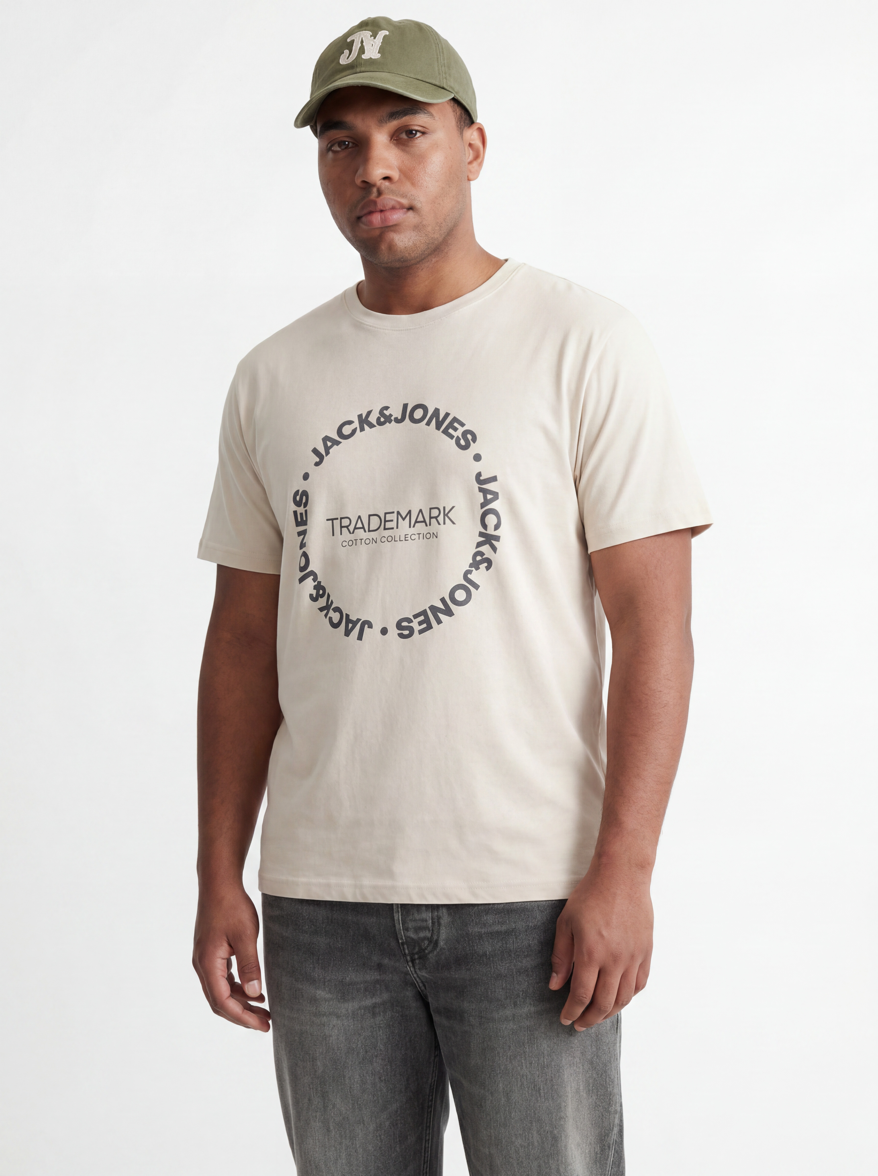 Jack & Jones PlusSize T-Shirt "Jjbenson Tee Ss Crew Neck Pls" Baumwolle, Regular Fit