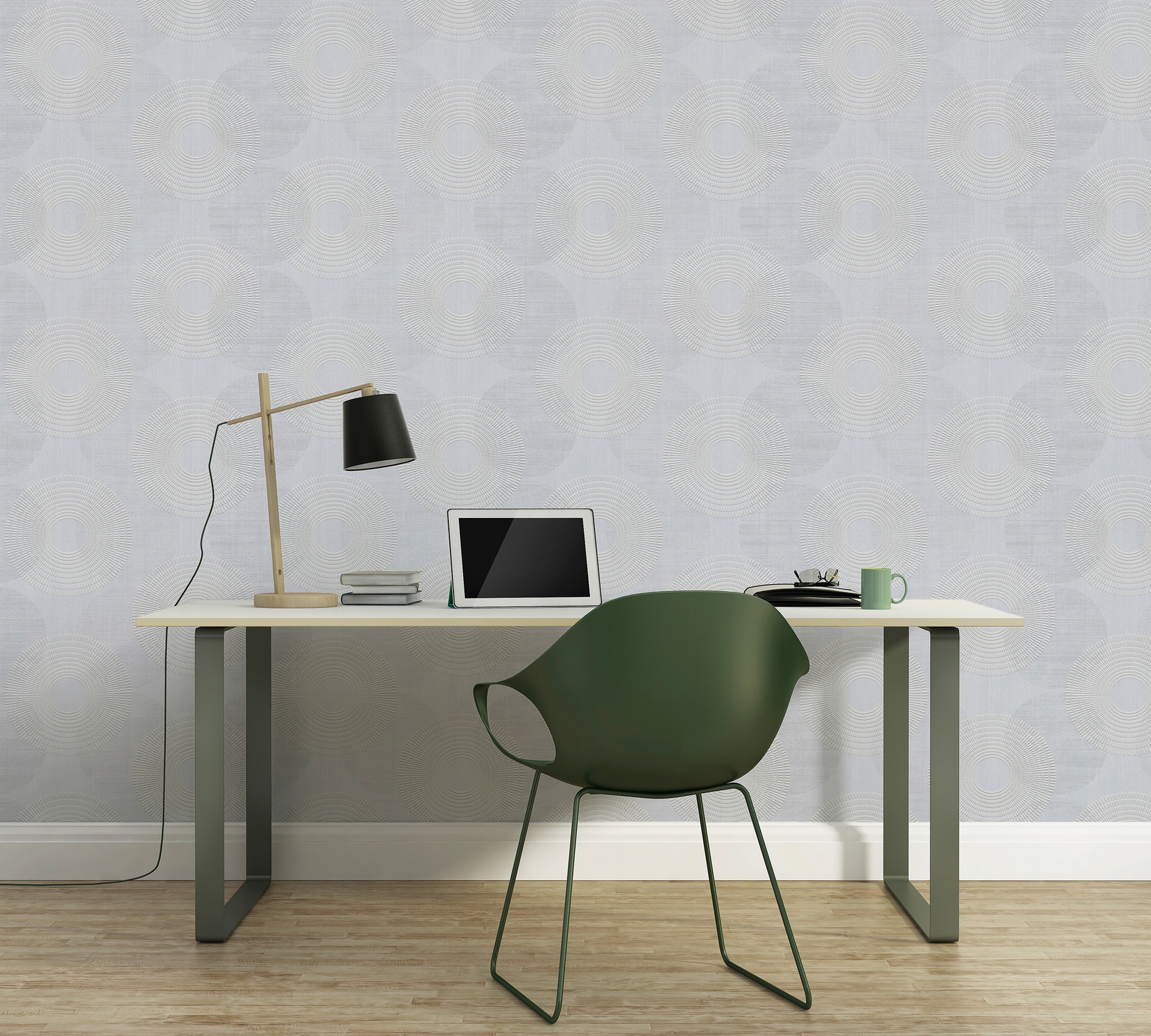 A.S. Création Vliestapete »Attractive«, Strukturmuster-gemustert-Motiv, Kreis Tapete Punkte Tapeten Wohnzimmer Schlafzimmer Küche Flur Design