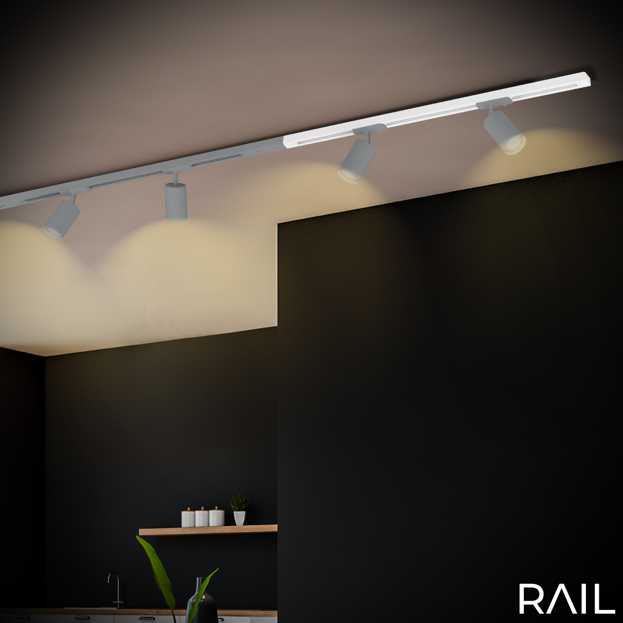Briloner Leuchten Schienensystem-Schienen »RAIL« 1 tlg. Stromschiene 0,75 m Weiß Schienensystem Rail Wohnzimmer Büro Küche