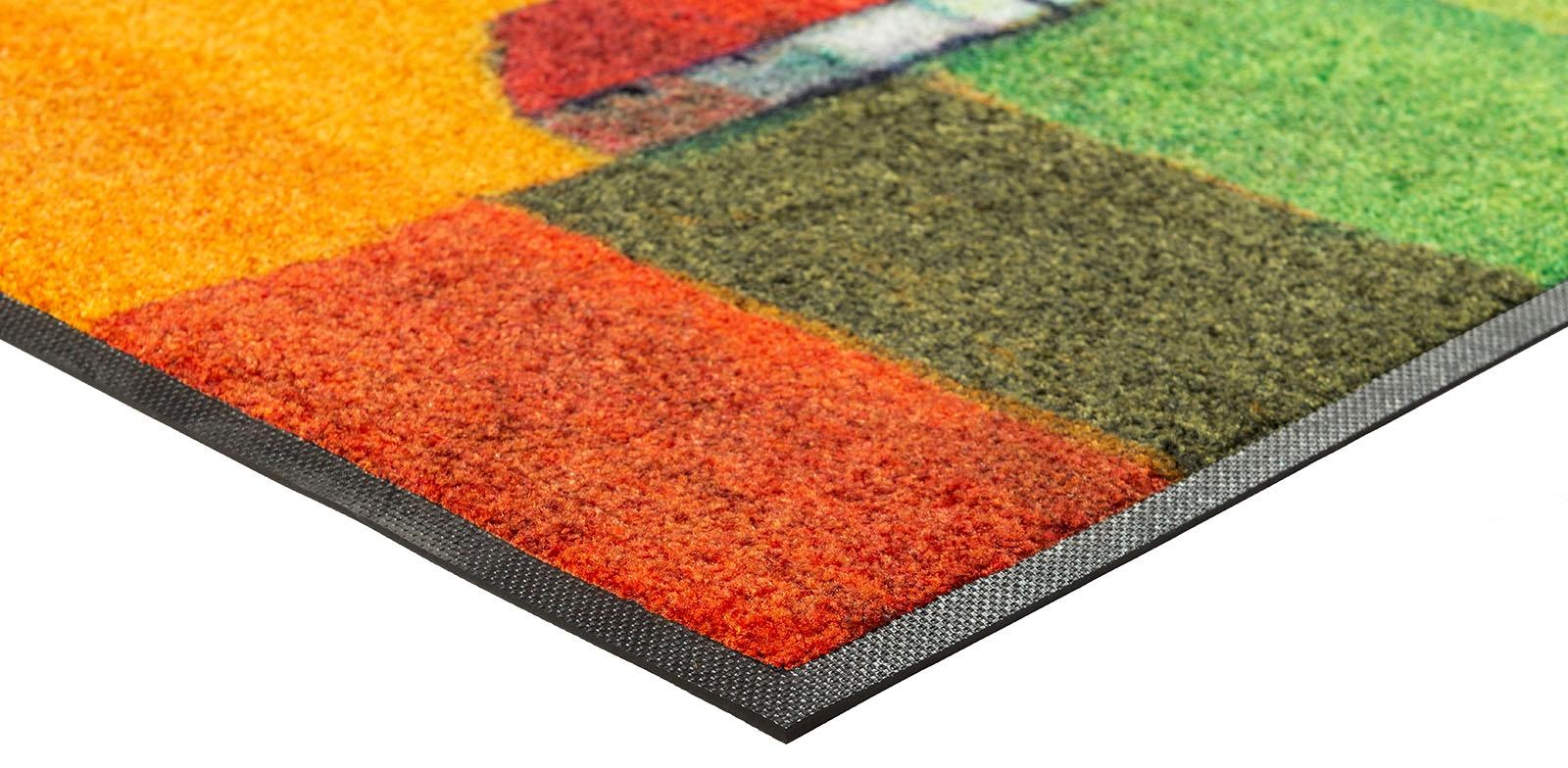 wash+dry by Kleen-Tex Fußmatte »Meadow Lands«, rechteckig, 7 mm Höhe, Schmutzfangmatte, rutschhemmend, In- und Outdoor geeignet, waschbar