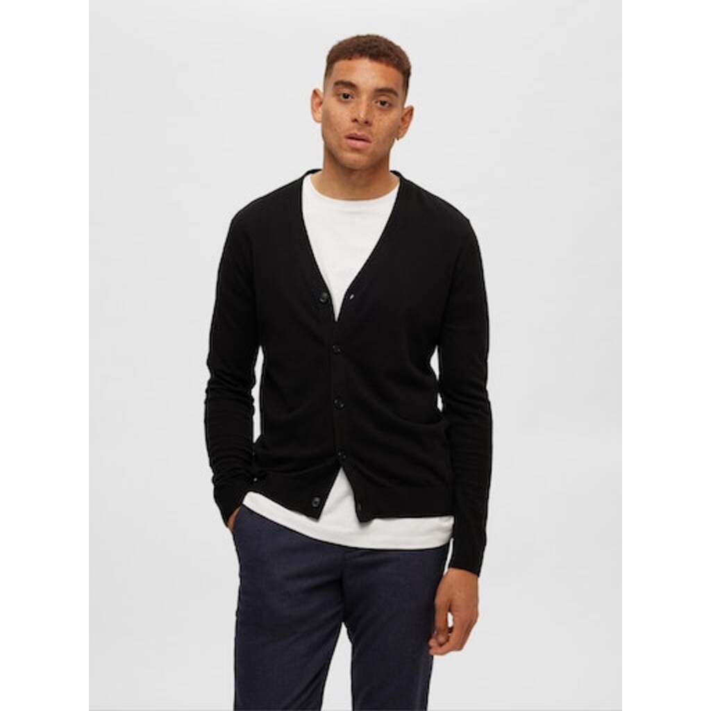 SELECTED HOMME Strickjacke »SLHBERG LS KNIT V-NECK CARDIGAN NOOS«