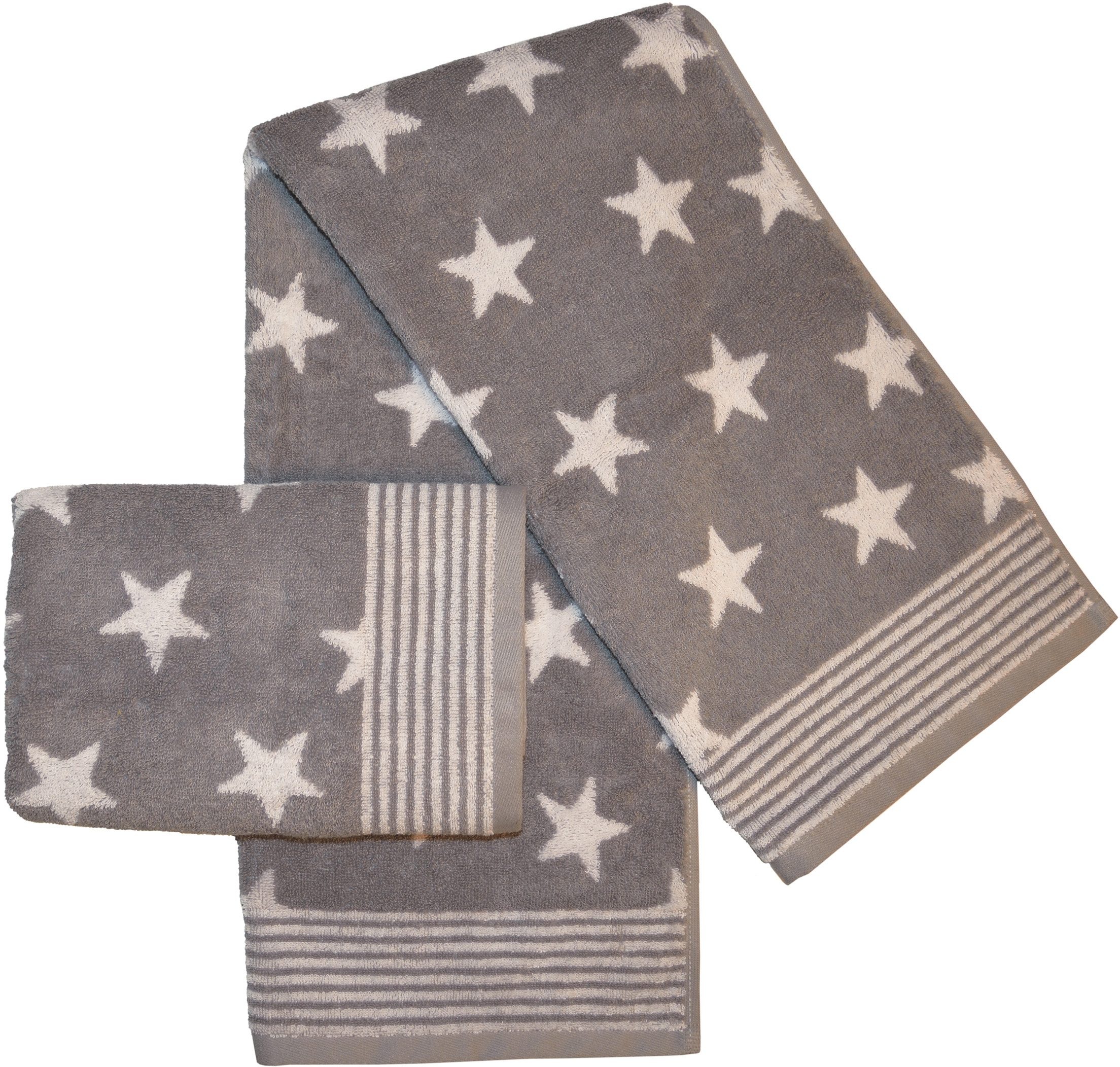 Dyckhoff Handtücher "Stars" mit Sternen und Bordüre günstig online kaufen