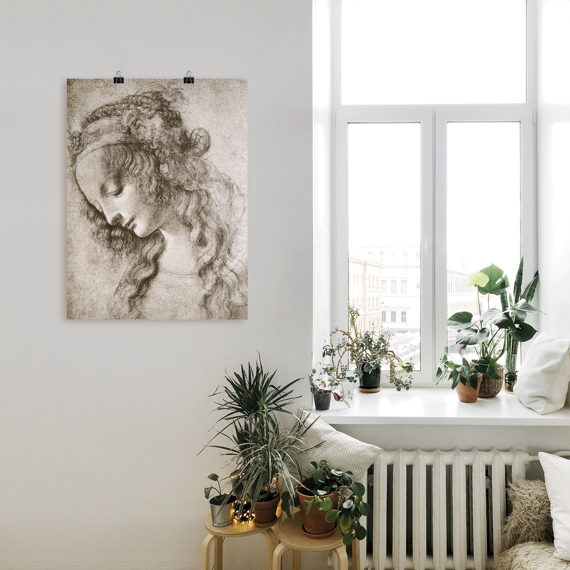 Thumbnail - Artland Kunstdruck "Studie des Kopfes der Maria Magdalena.", Frau, (1 St.), als Leinwandbild, Wandaufkleber oder Poster ...